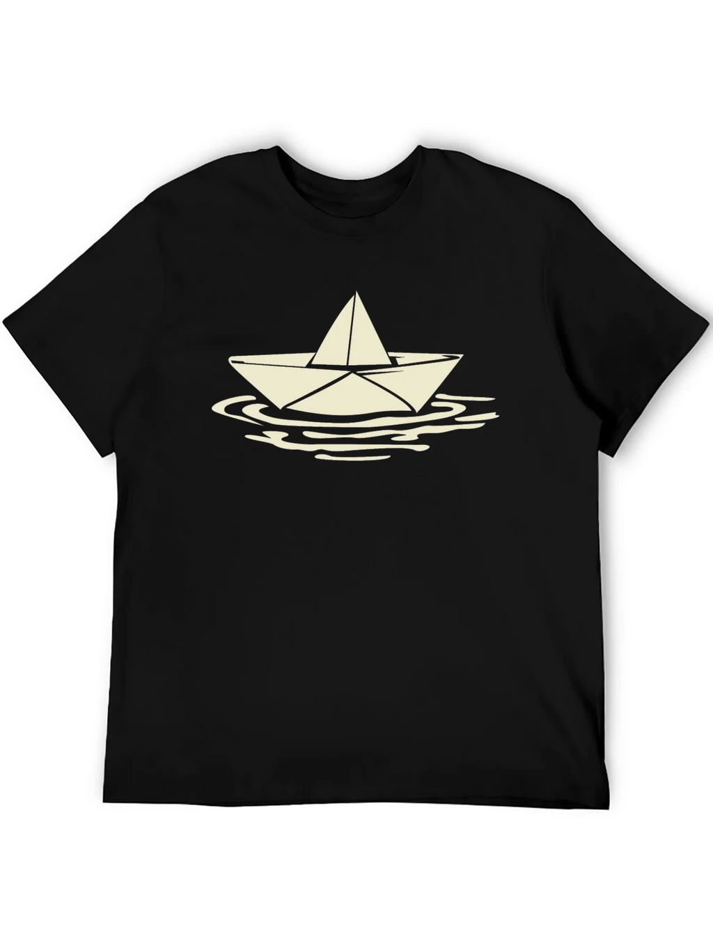 Paper Boat Tee - Mens Black Graphic T-Shirt product image 3