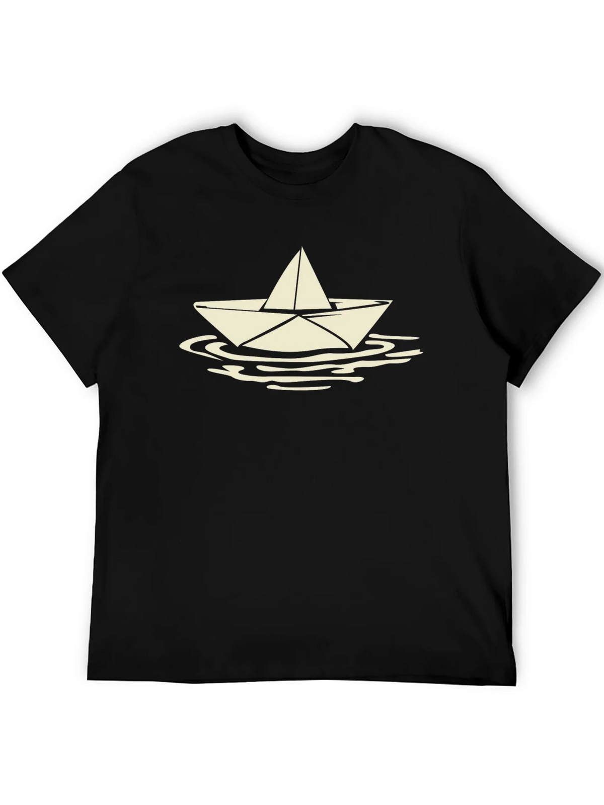 Paper Boat Tee - Mens Black Graphic T-Shirt product image 3