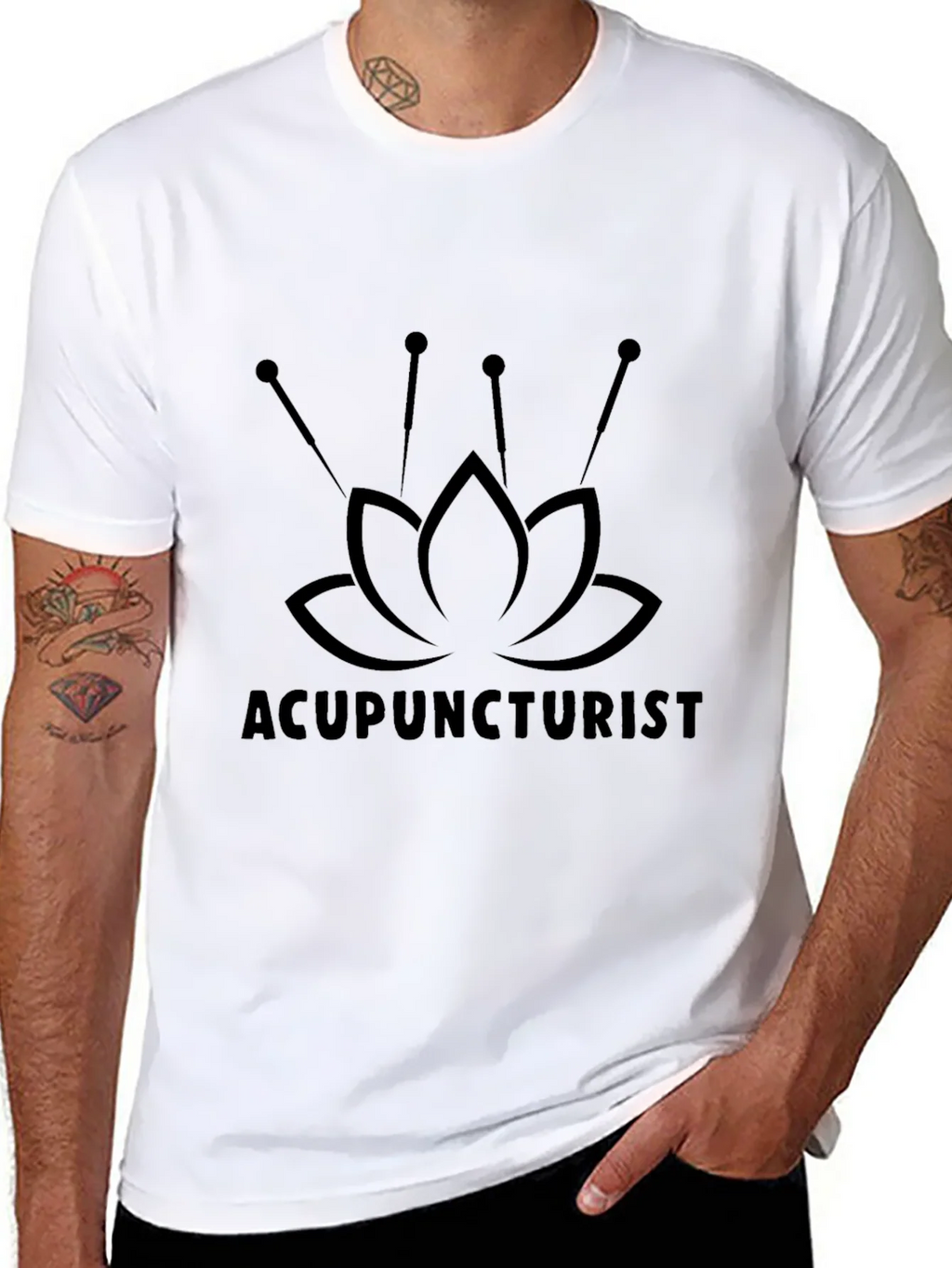 Acupuncturist Lotus Flower T-Shirt - Unisex product image 7
