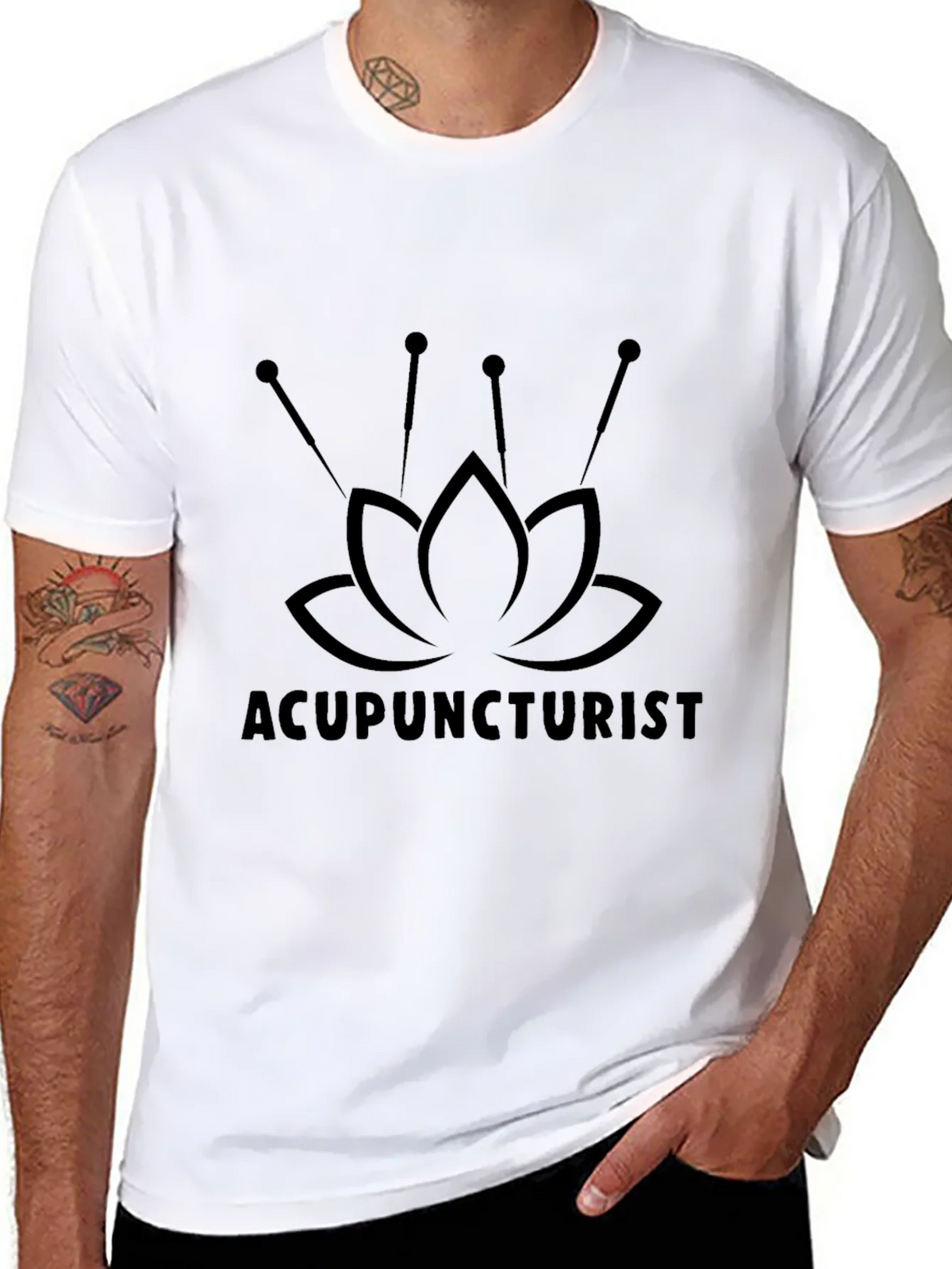 Acupuncturist Lotus Flower T-Shirt - Unisex product image 7