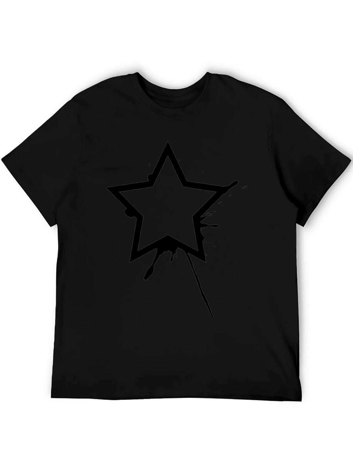 Black Star Graphic Tee - Trendy Casual Top product image 5