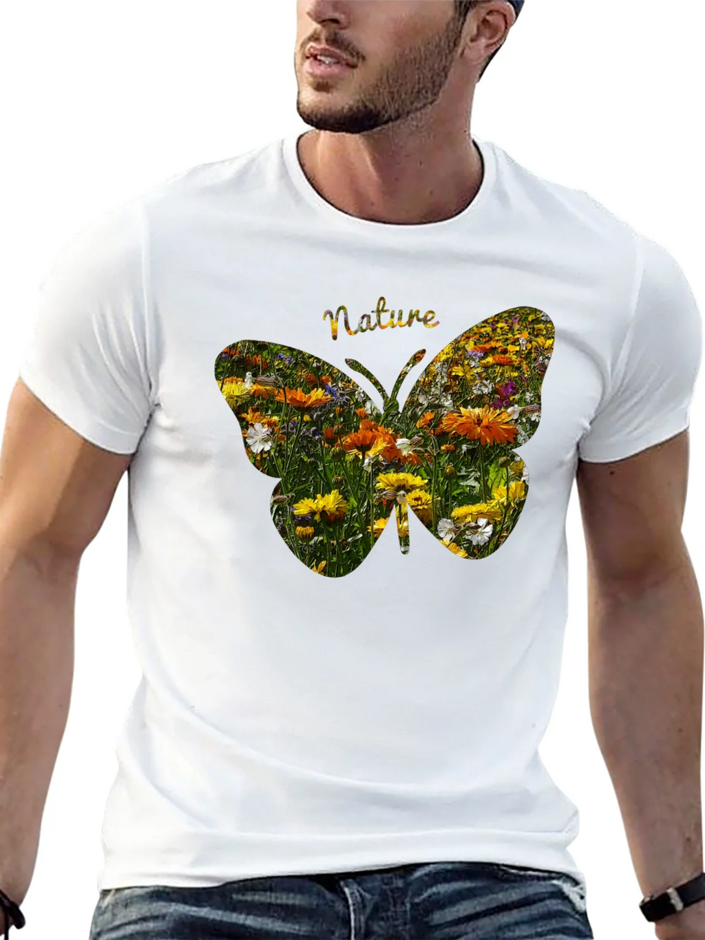Nature Butterfly Graphic Tee - Black product image 7