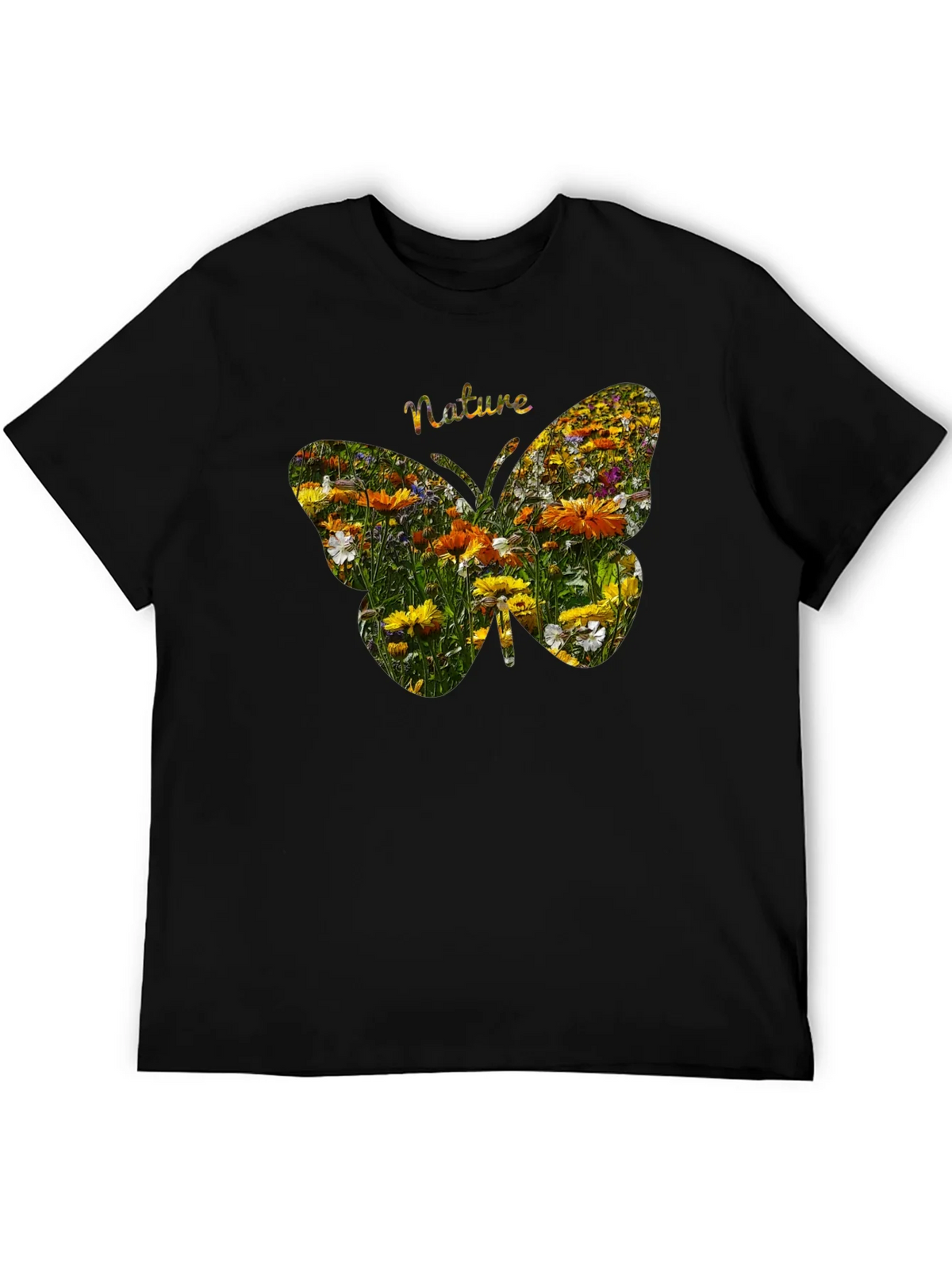 Nature Butterfly Graphic Tee - Black product image 4