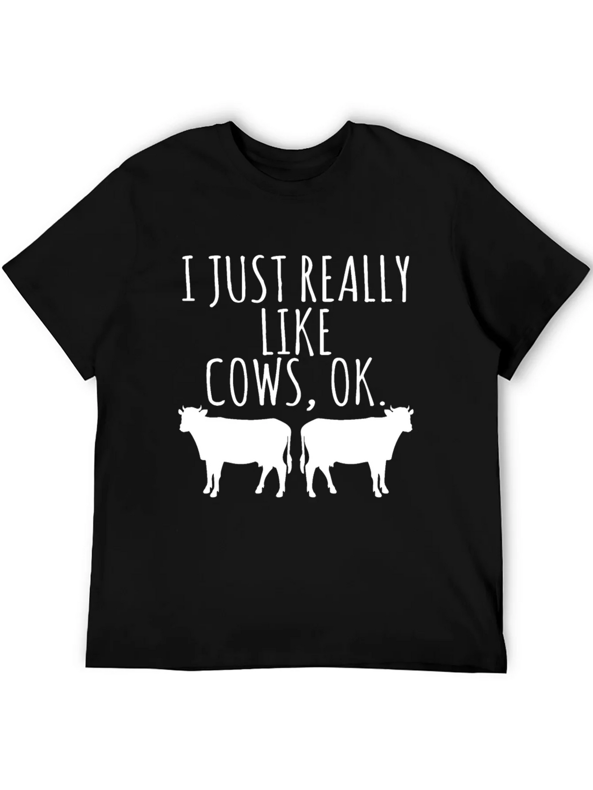 Cow Lover T-Shirt - I Just Really Like Cows OK product image 4