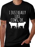 Cow Lover T-Shirt - I Just Really Like Cows OK product image 1