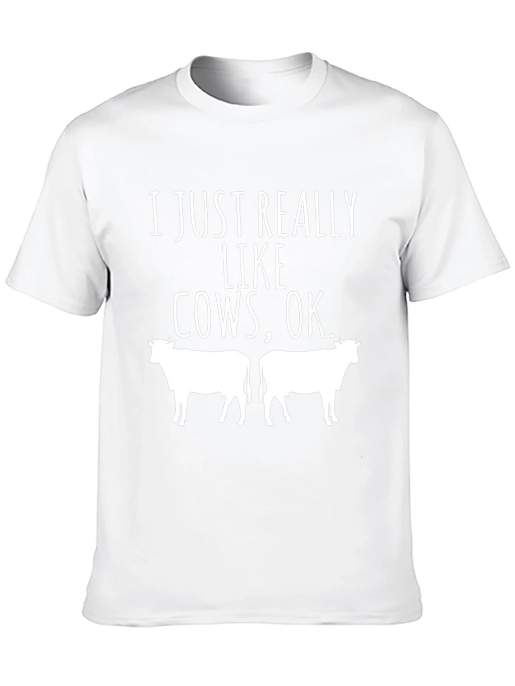 Cow Lover T-Shirt - I Just Really Like Cows OK product image 6