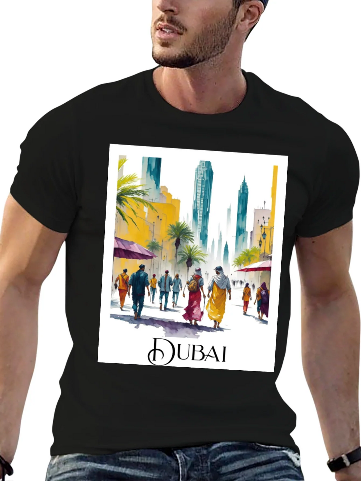 Dubai Watercolor T-Shirt product image 5