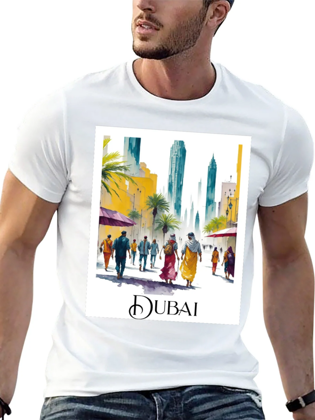 Dubai Watercolor T-Shirt product image 10