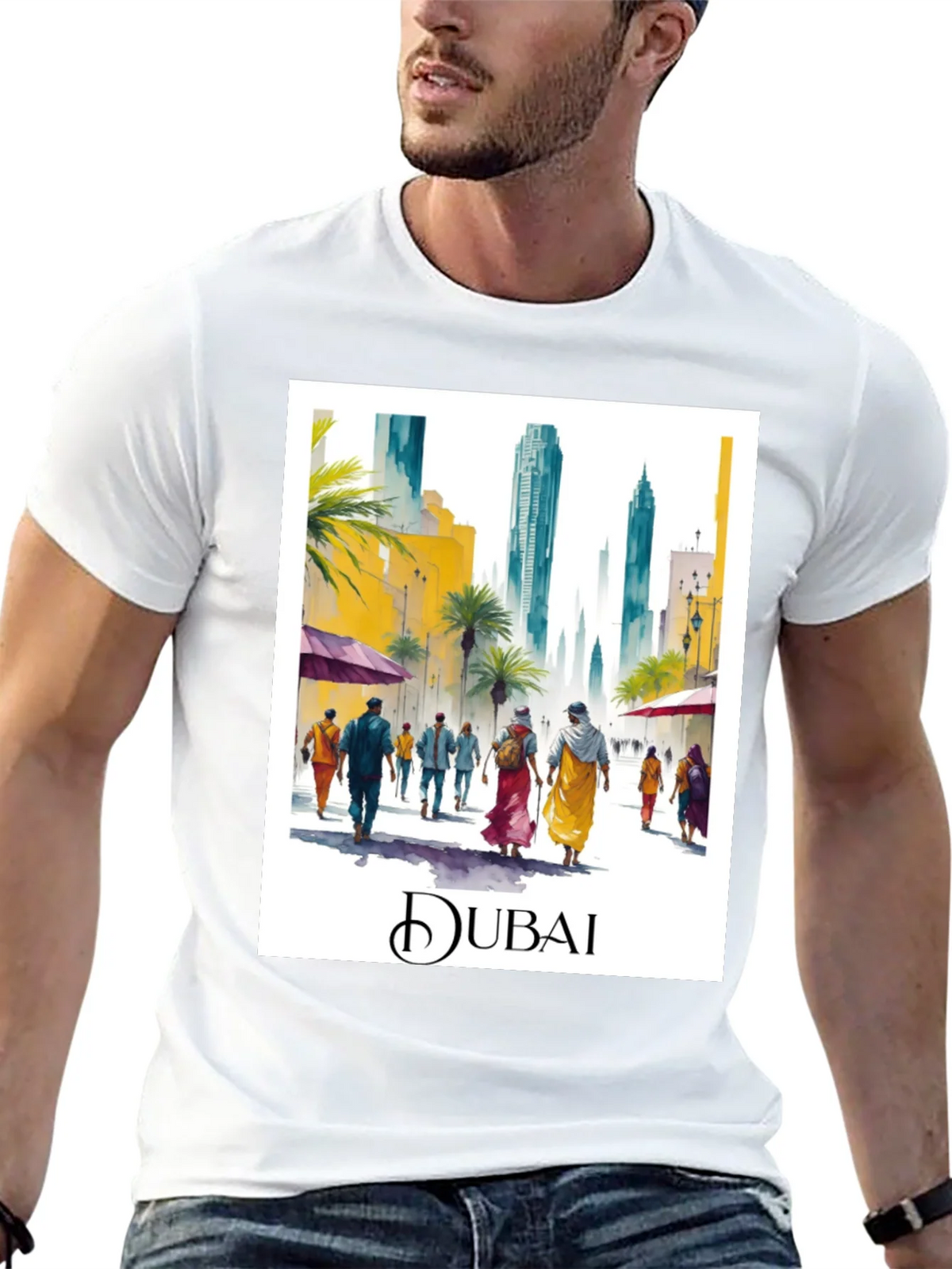 Dubai Watercolor T-Shirt product image 10