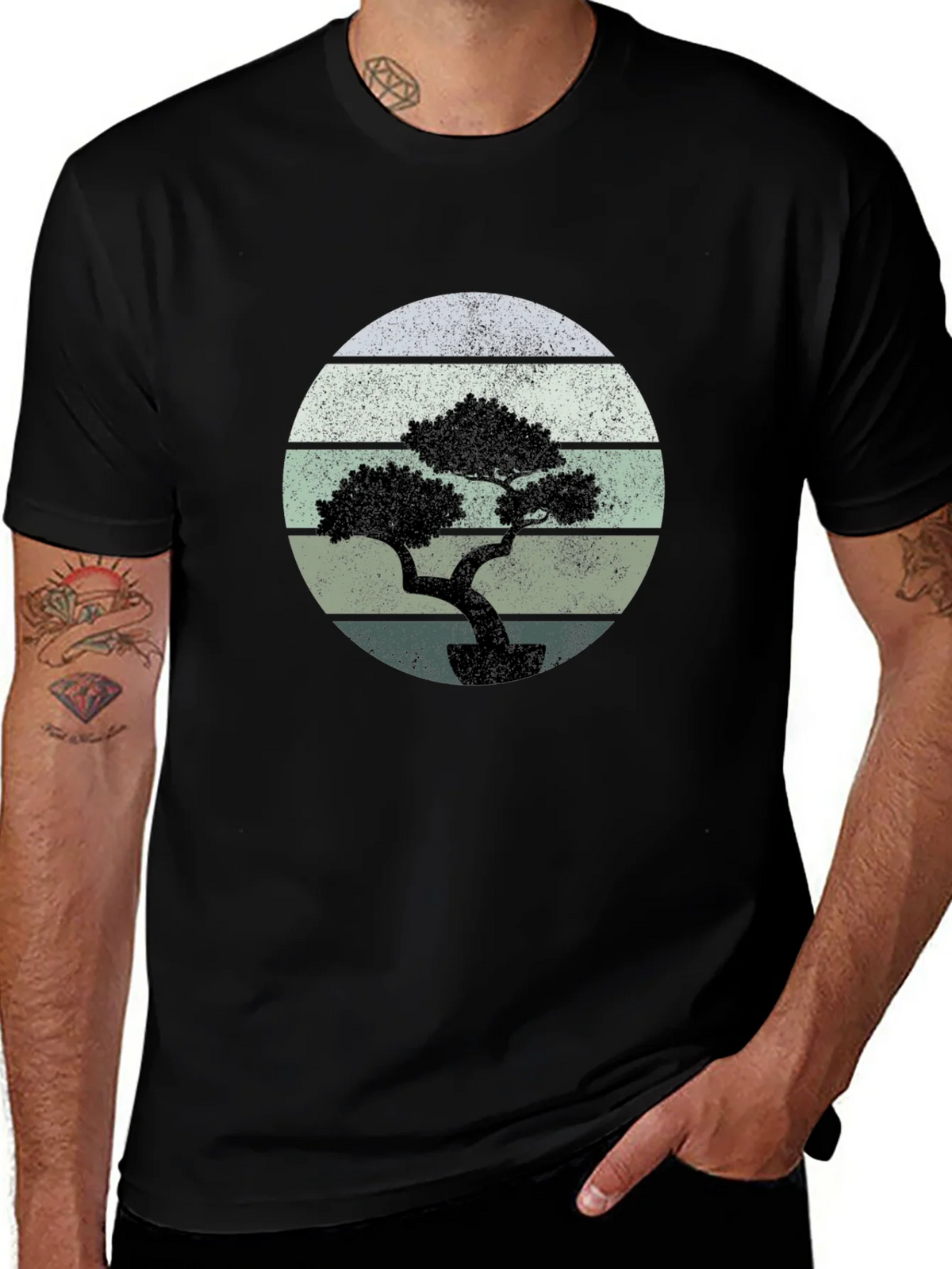 Bonsai Tree Graphic Tee - Retro Style product image 1