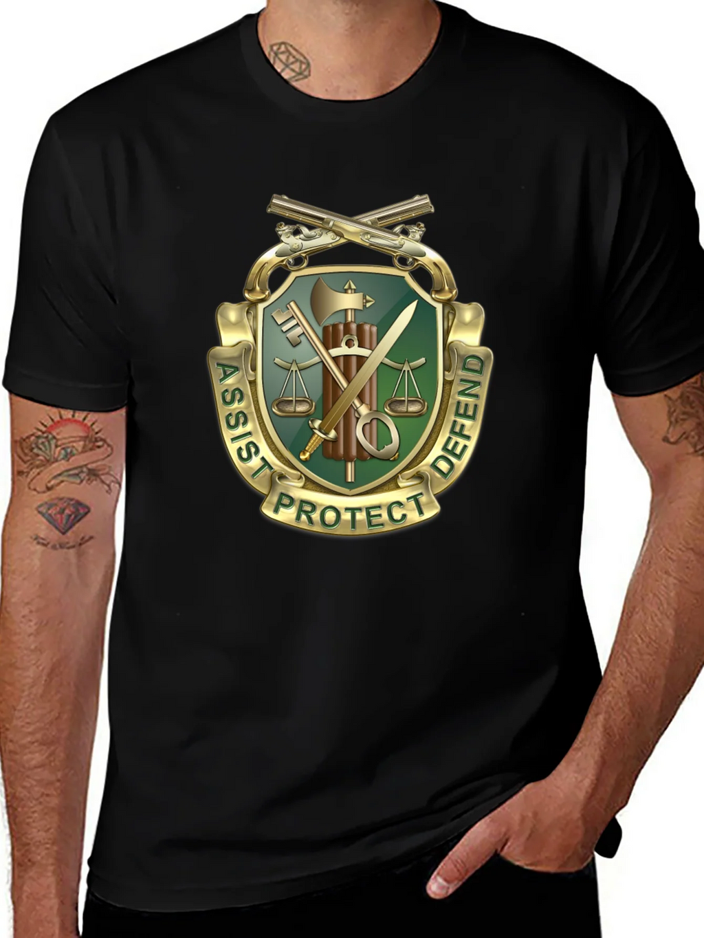 Assist Protect Defend Graphic Tee product image 1