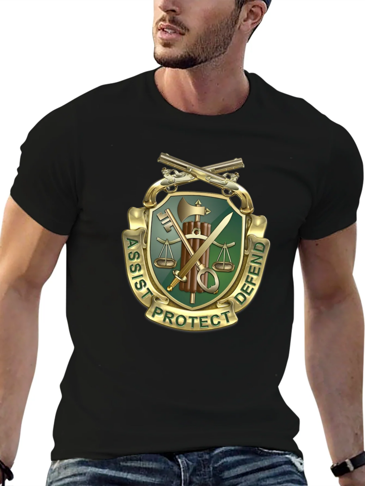 Assist Protect Defend Graphic Tee product image 6