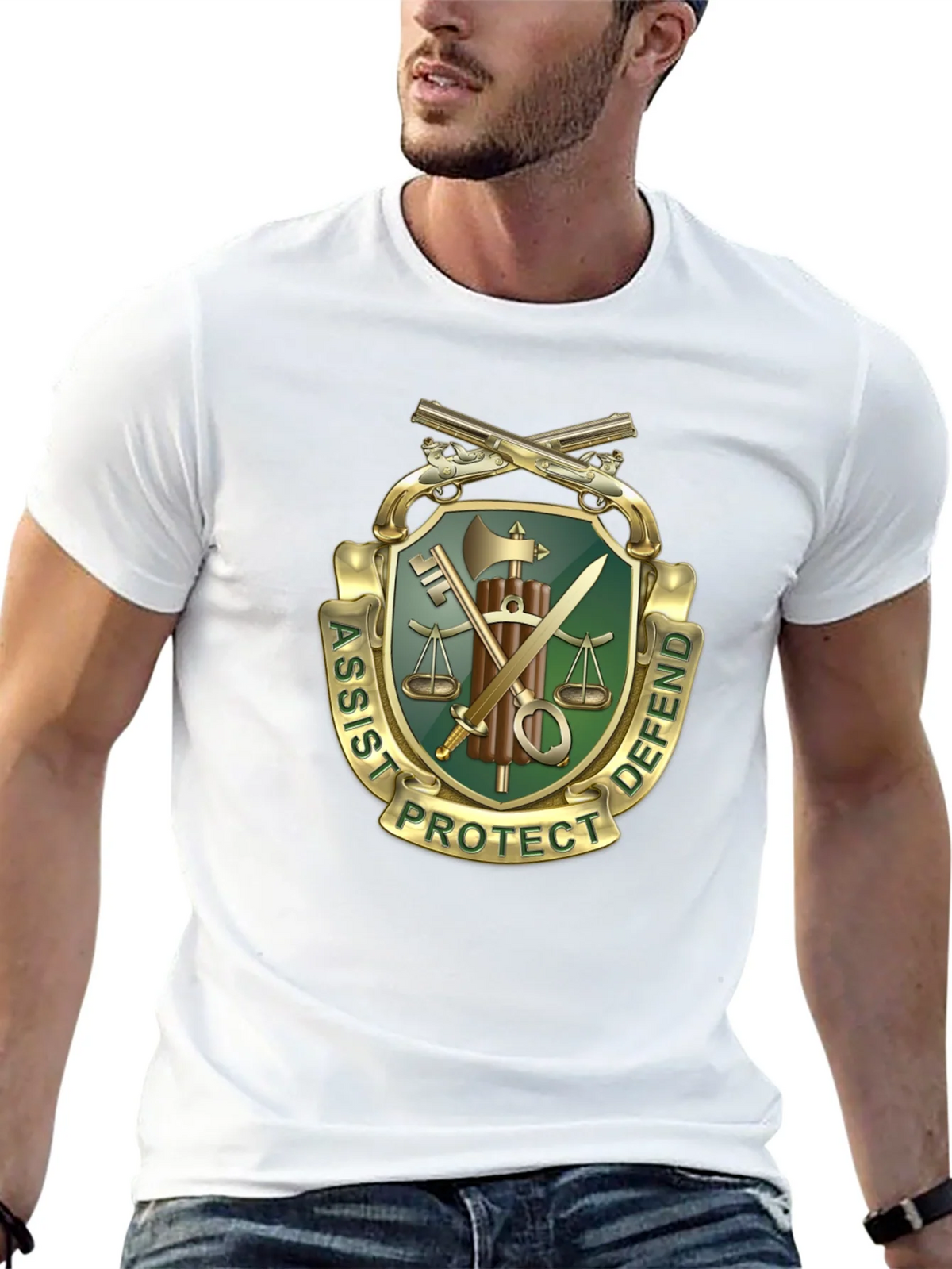Assist Protect Defend Graphic Tee product image 11