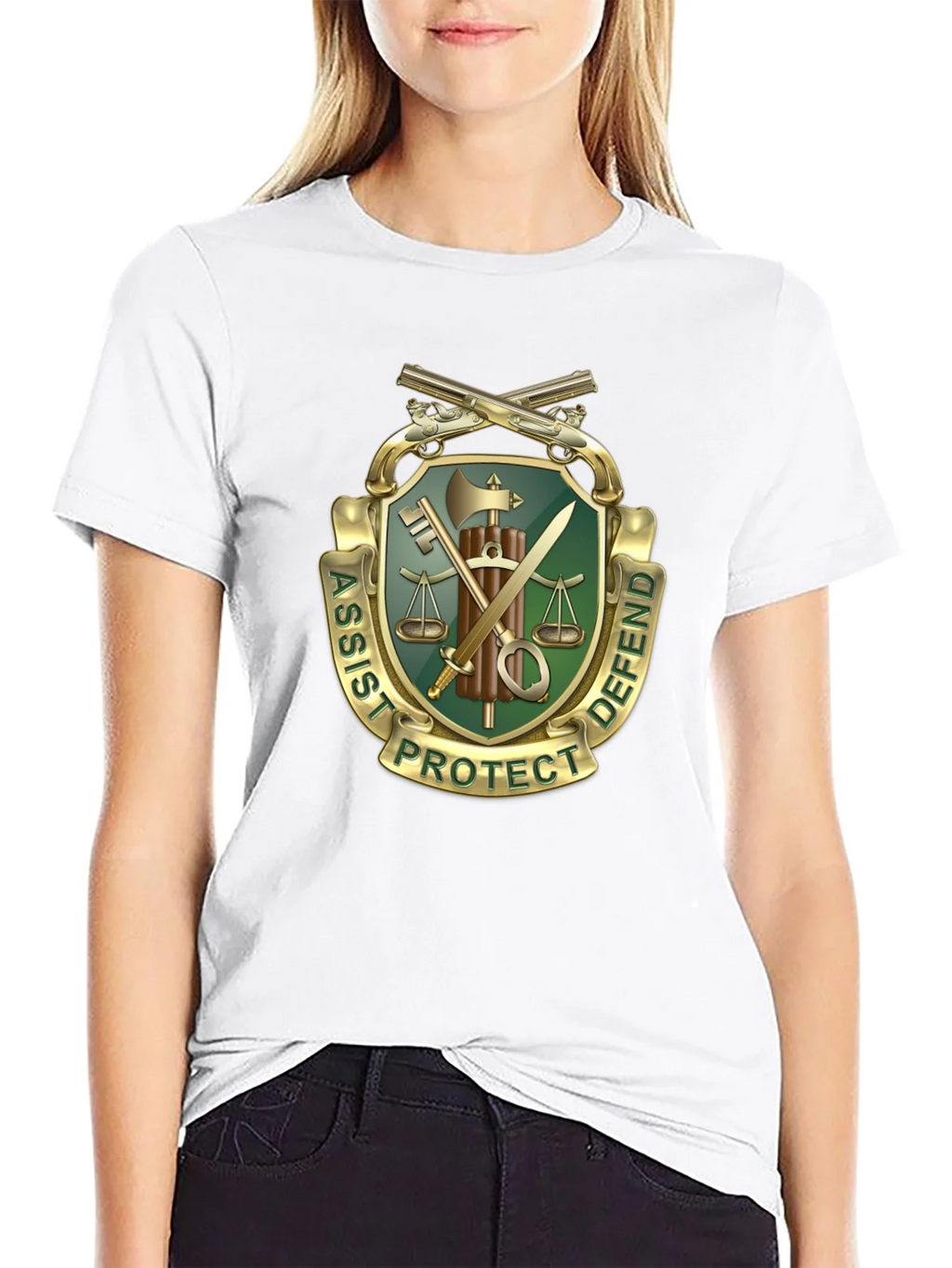 Assist Protect Defend Graphic Tee product image 8