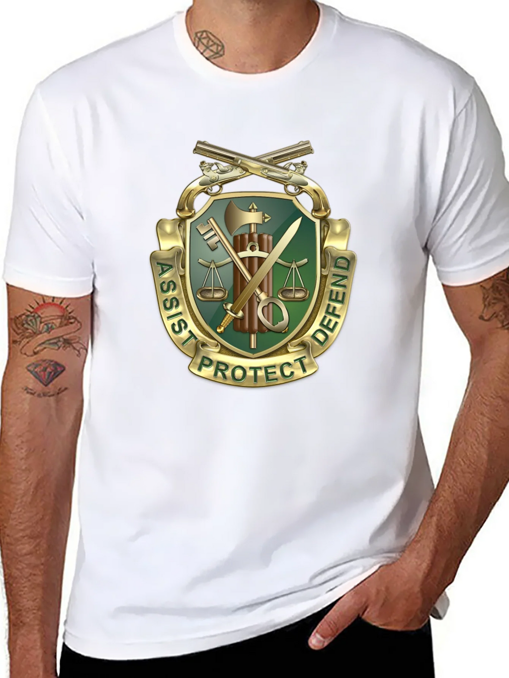 Assist Protect Defend Graphic Tee product image 7