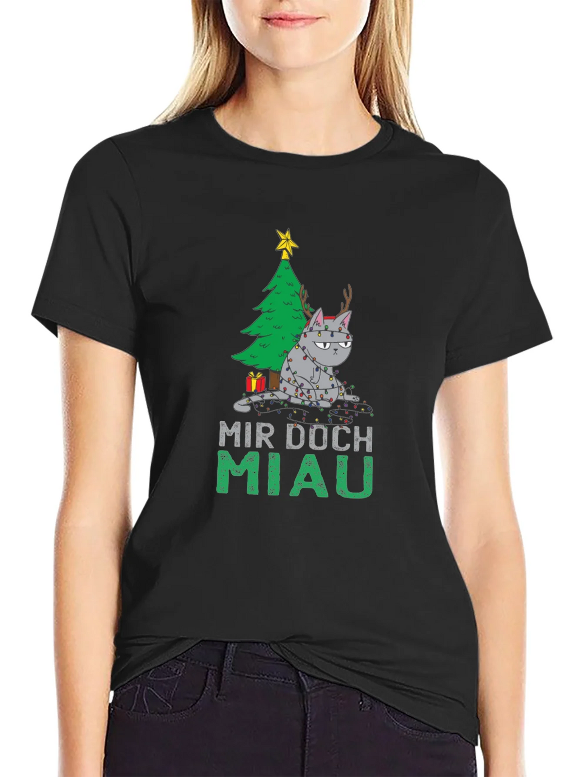Grumpy Cat Christmas T-Shirt - Mir Doch Miau product image 2