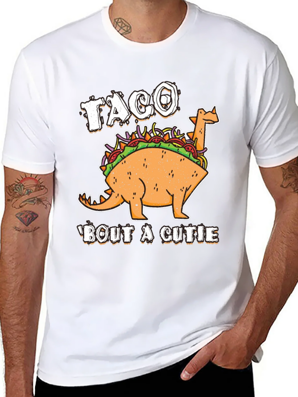 Taco Bout a Cutie Graphic T-Shirt - Dinosaur Foodie Tee product image 7