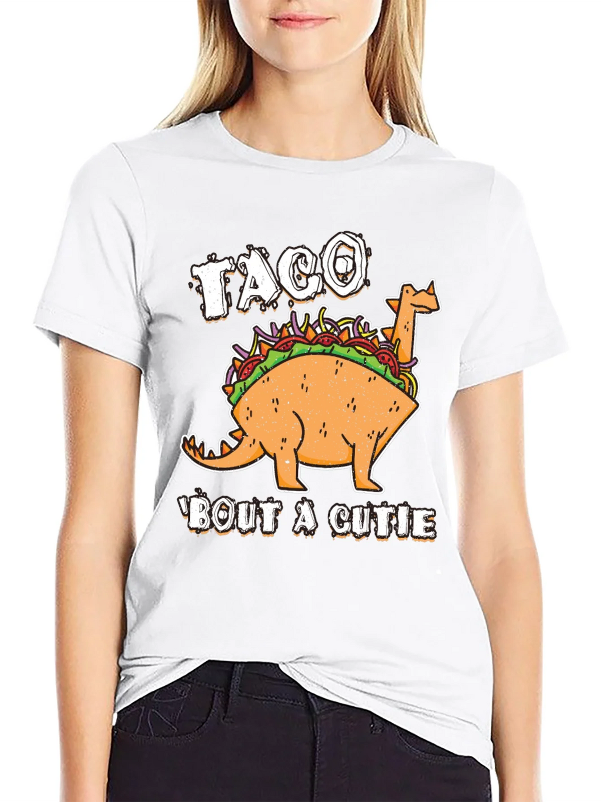 Taco Bout a Cutie Graphic T-Shirt - Dinosaur Foodie Tee product image 8