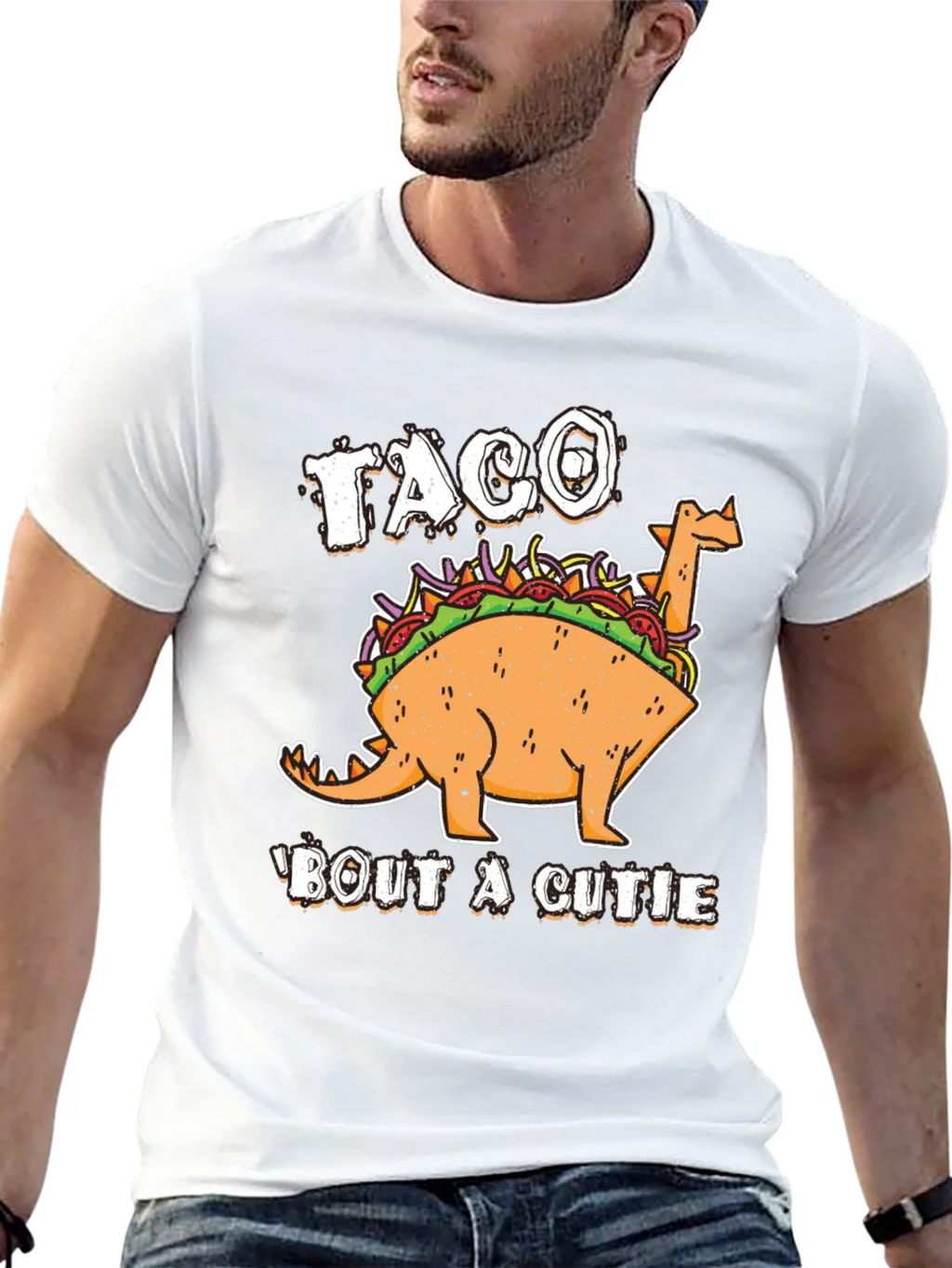 Taco Bout a Cutie Graphic T-Shirt - Dinosaur Foodie Tee product image 12