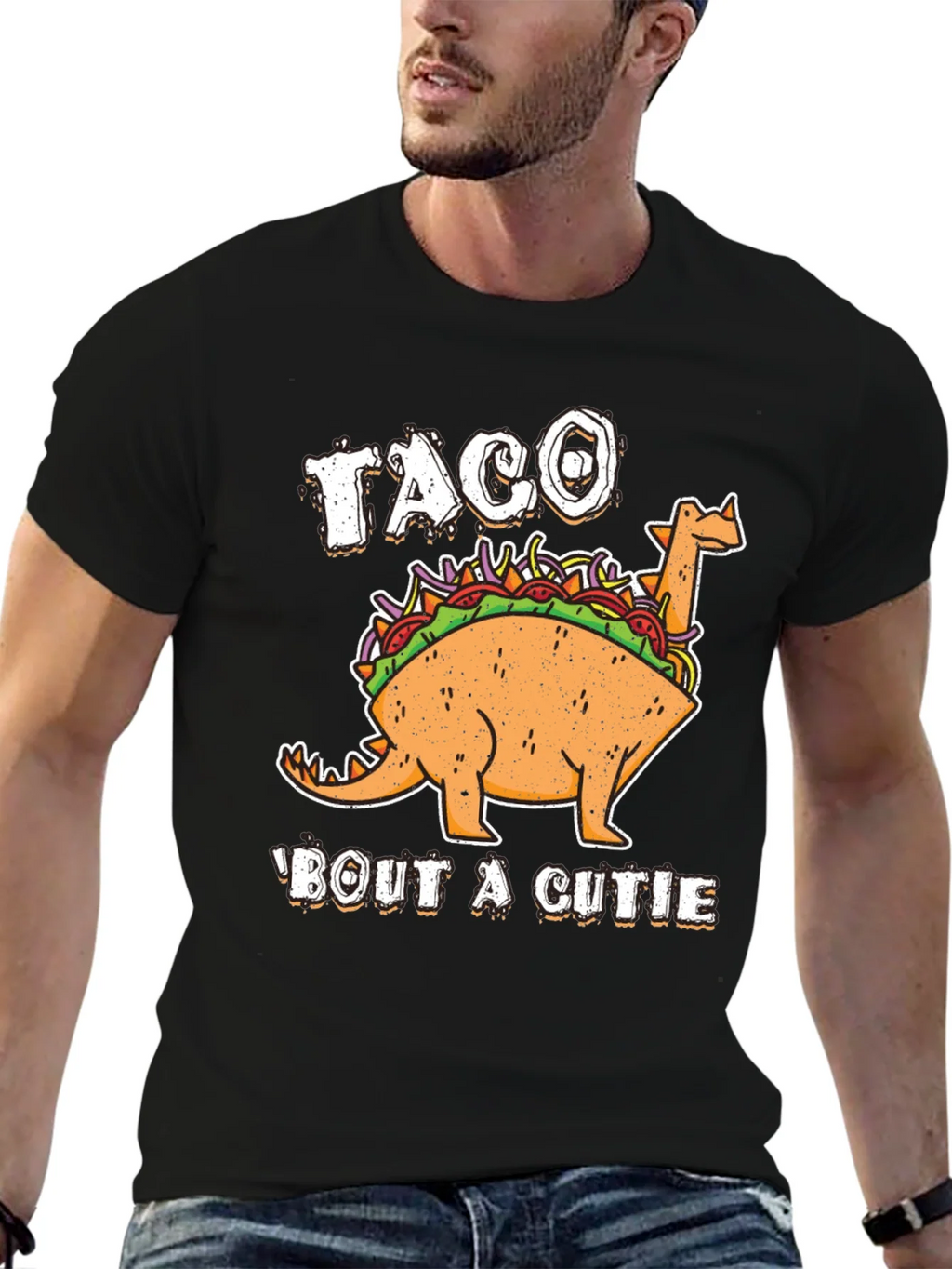 Taco Bout a Cutie Graphic T-Shirt - Dinosaur Foodie Tee product image 6