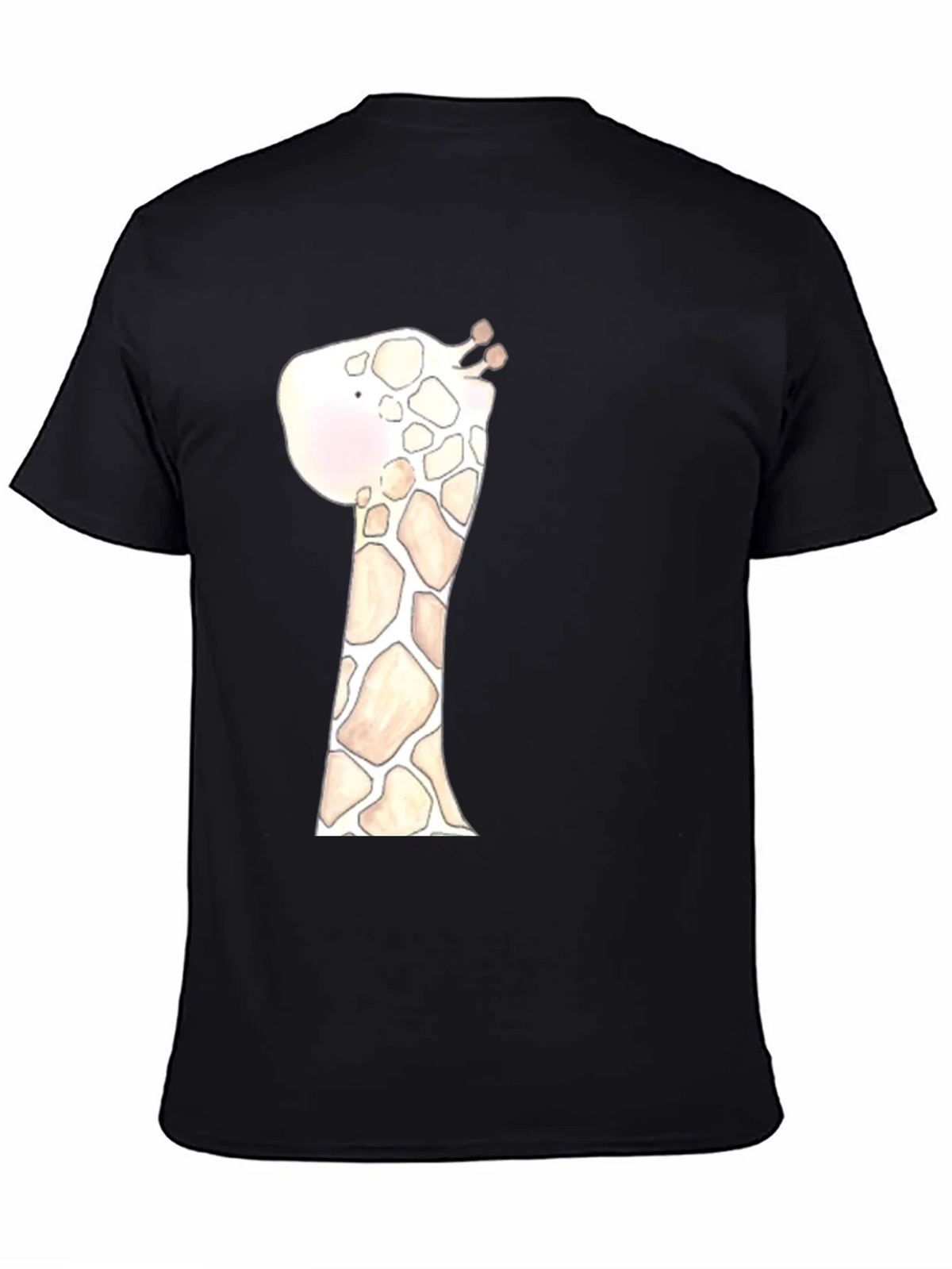 Giraffe Graphic Tee - Black Cotton Casual Shirt product image 3