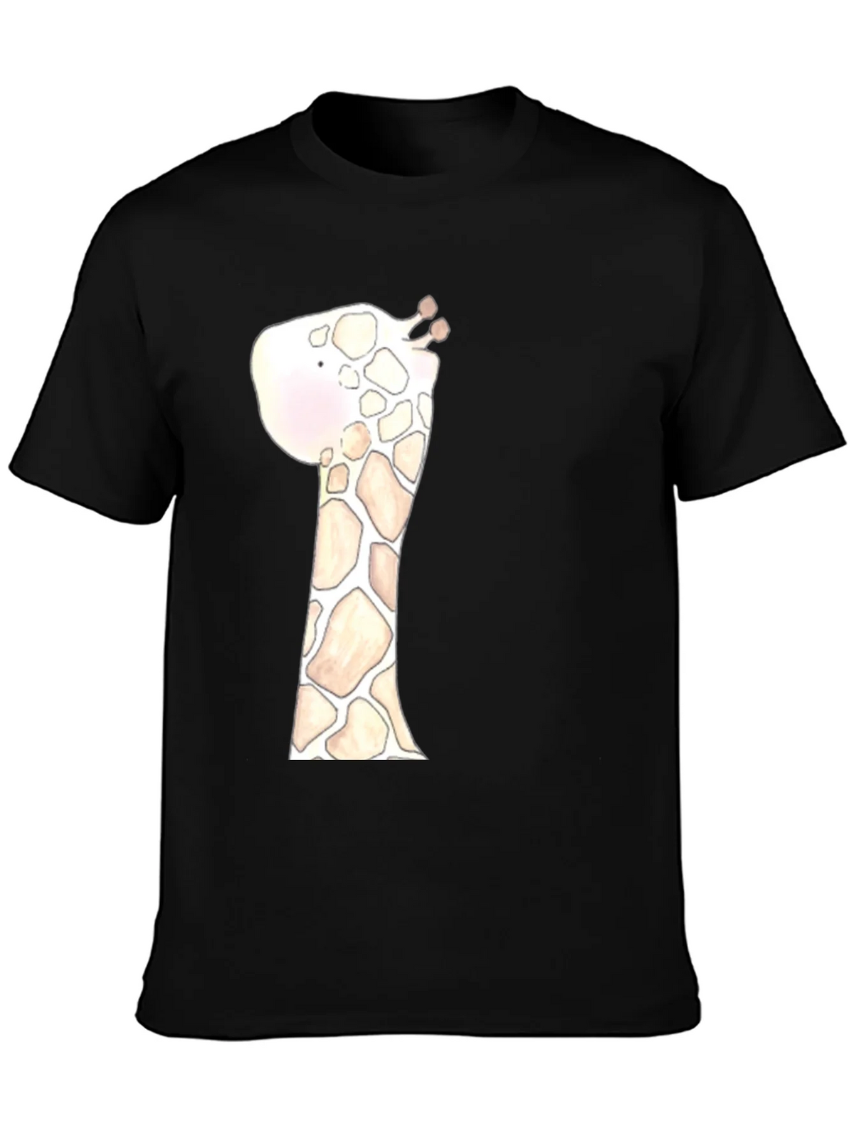 Giraffe Graphic Tee - Black Cotton Casual Shirt product image 2