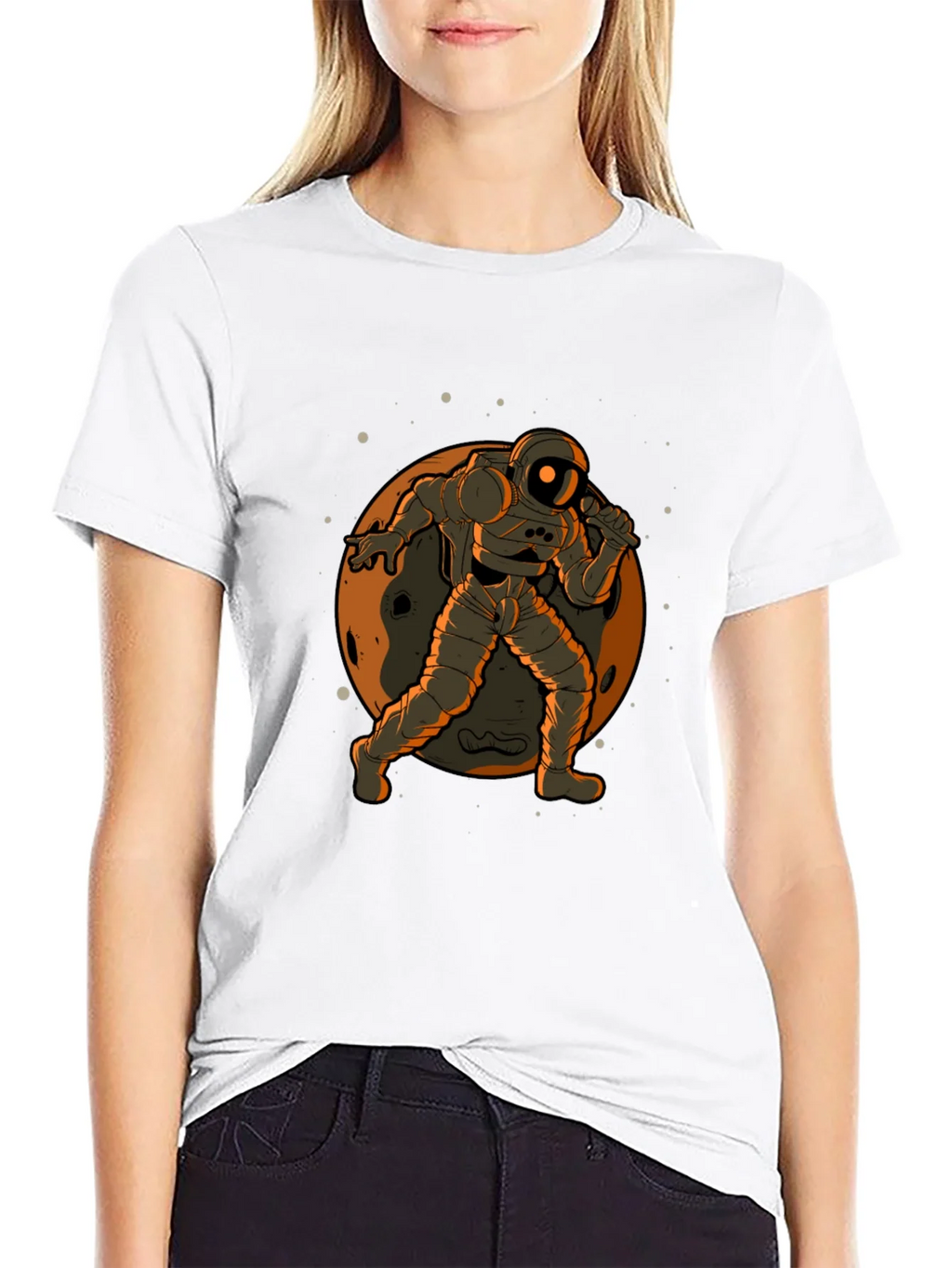 Astronaut on the Moon Graphic Tee - Black product image 8
