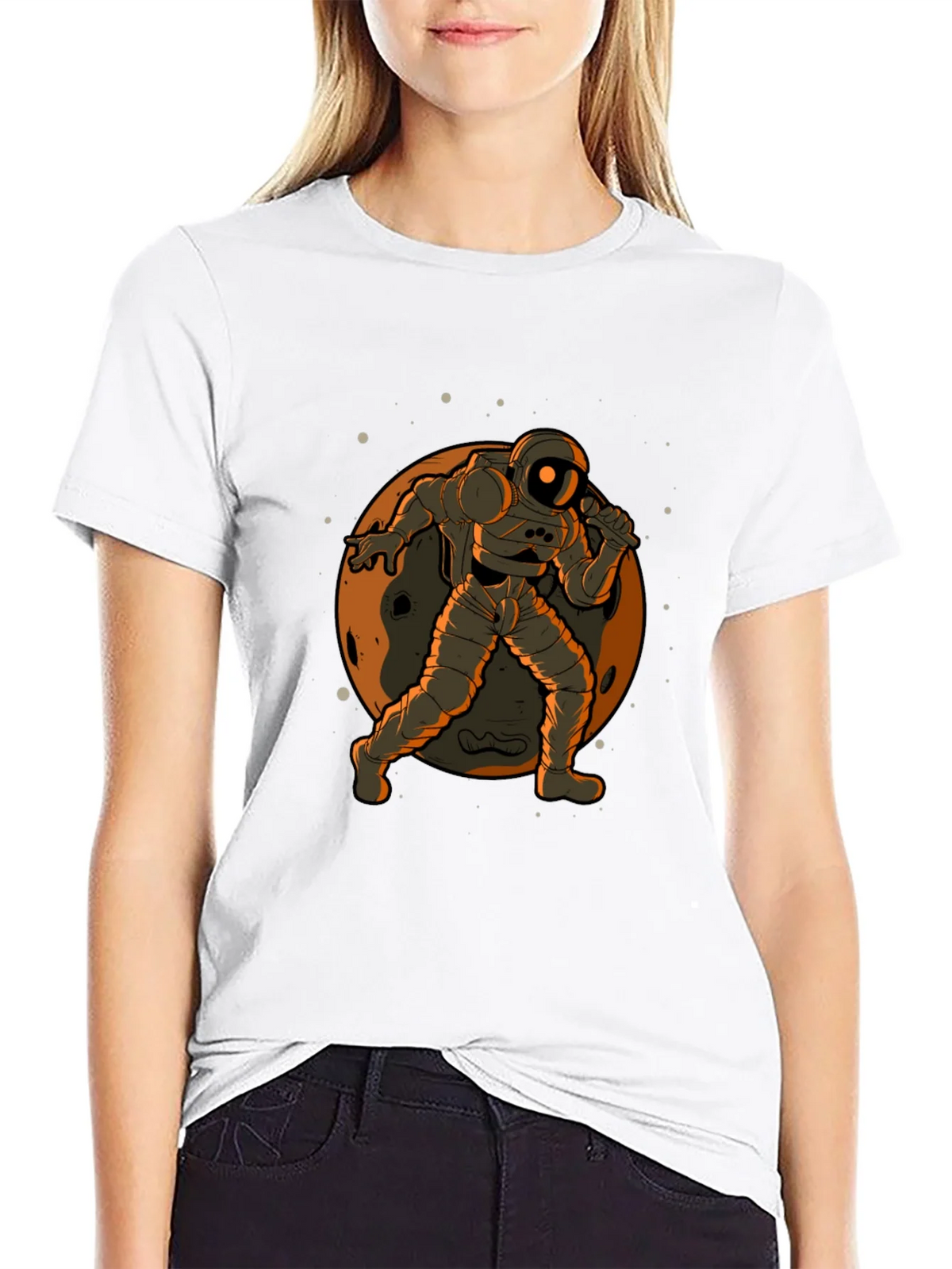 Astronaut on the Moon Graphic Tee - Black product image 8