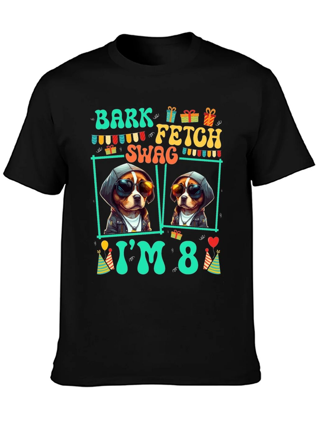 Bark Fetch Swag Im 8 Birthday Dog T-Shirt product image 2
