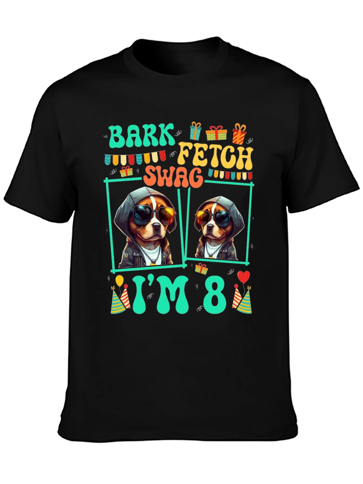 Bark Fetch Swag Im 8 Birthday Dog T-Shirt product image 2