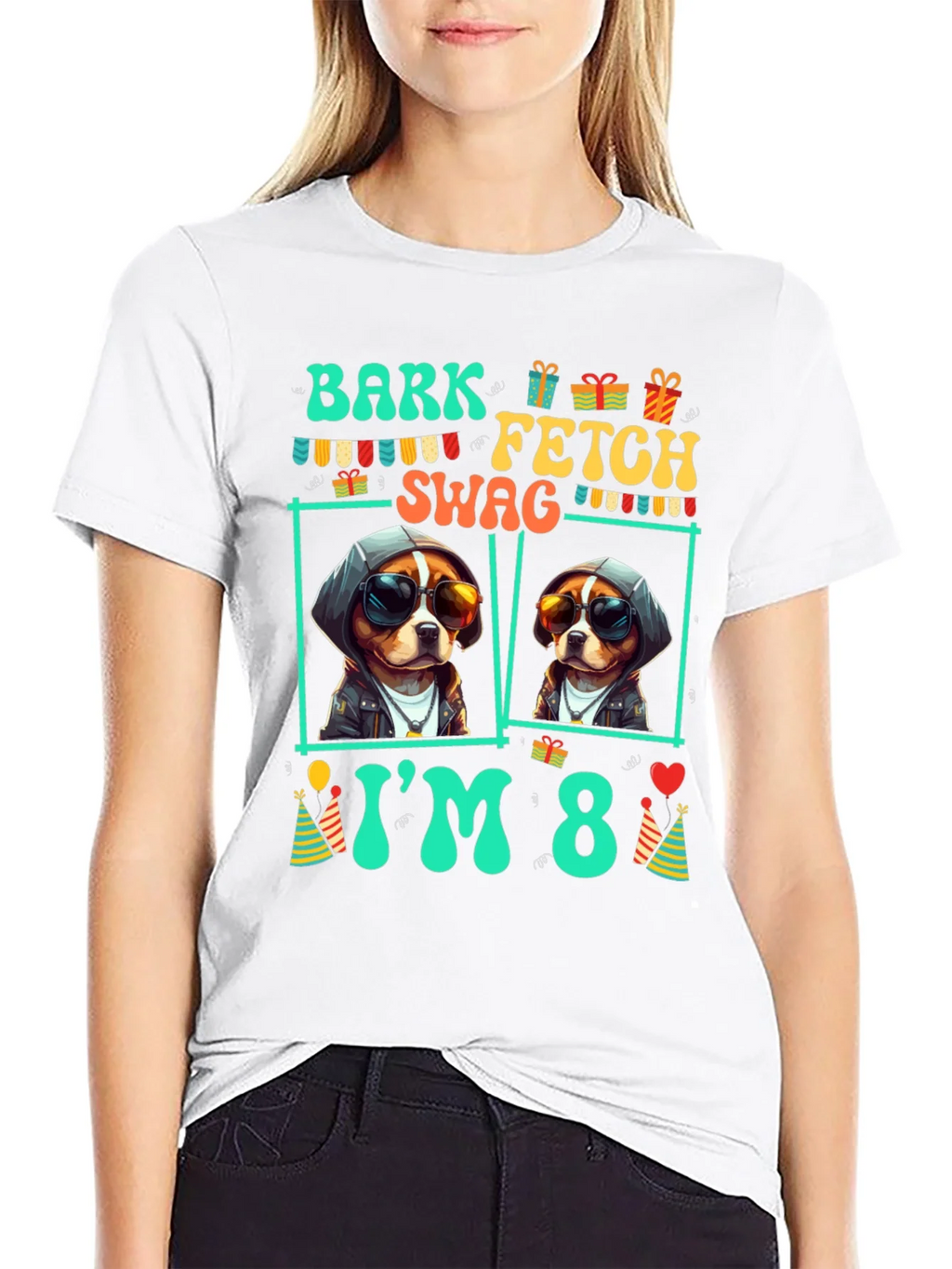 Bark Fetch Swag Im 8 Birthday Dog T-Shirt product image 6
