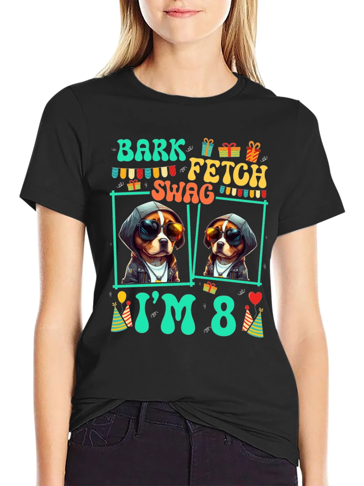 Bark Fetch Swag Im 8 Birthday Dog T-Shirt product image 1