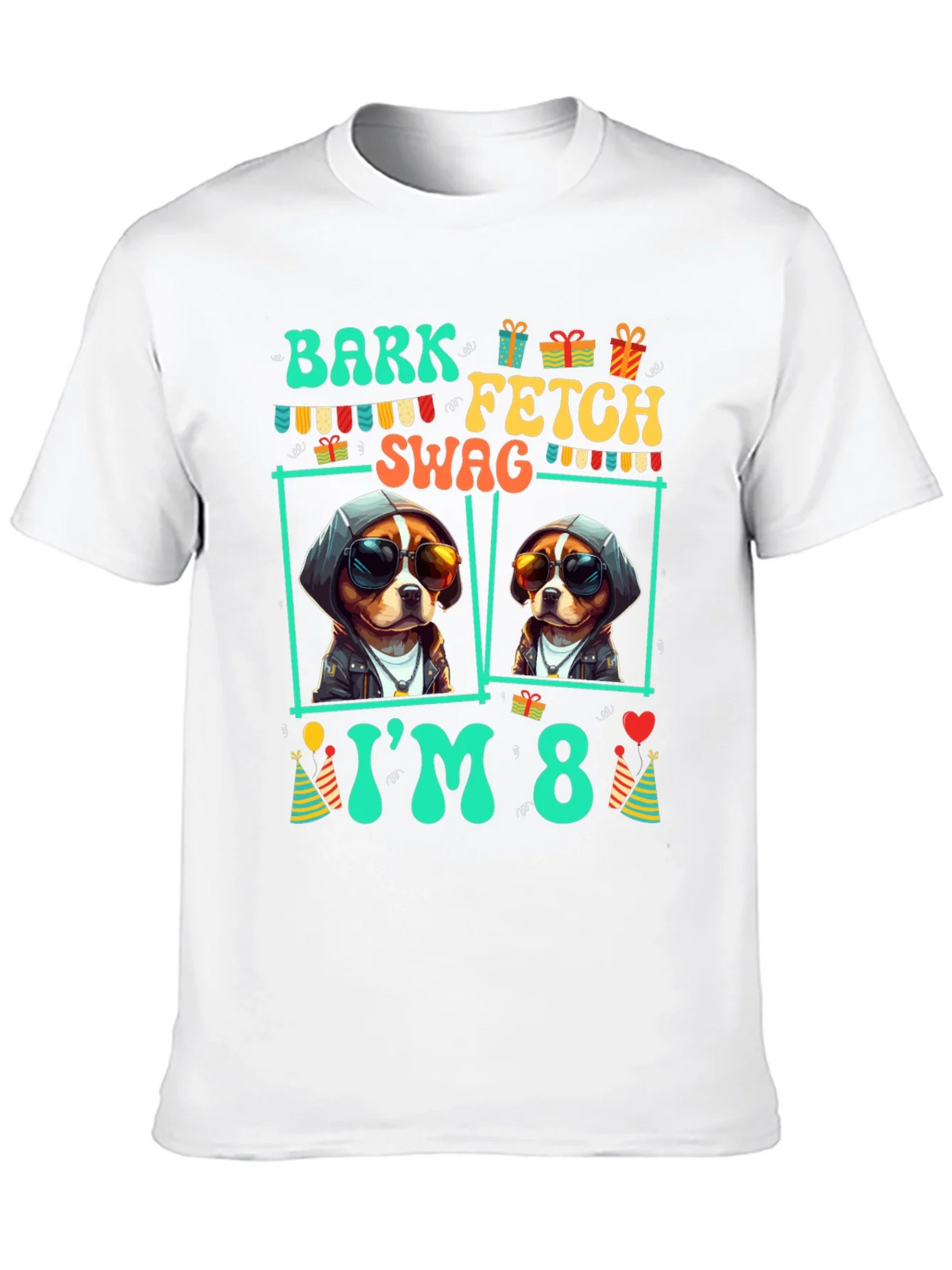 Bark Fetch Swag Im 8 Birthday Dog T-Shirt product image 7