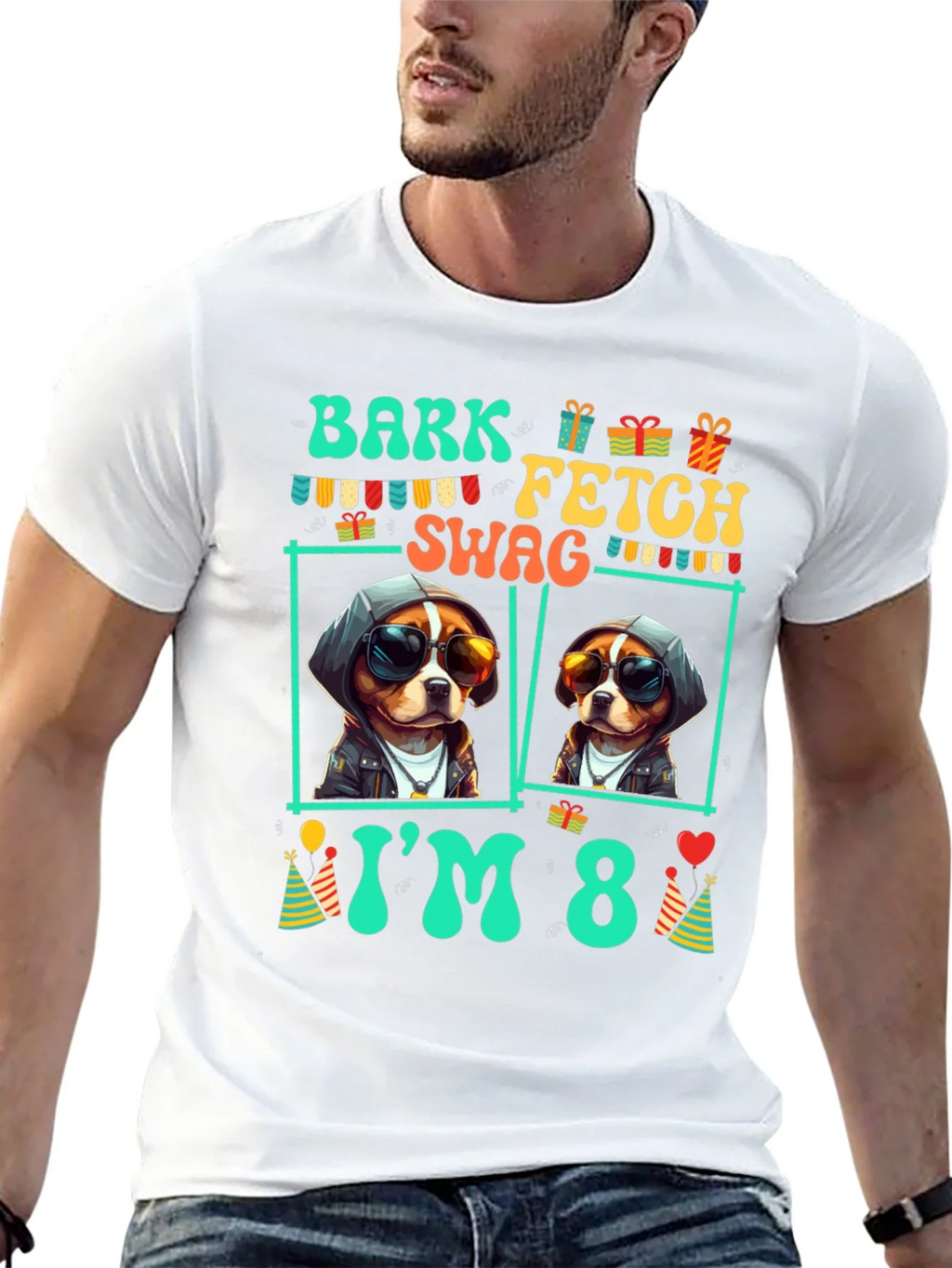 Bark Fetch Swag Im 8 Birthday Dog T-Shirt product image 10
