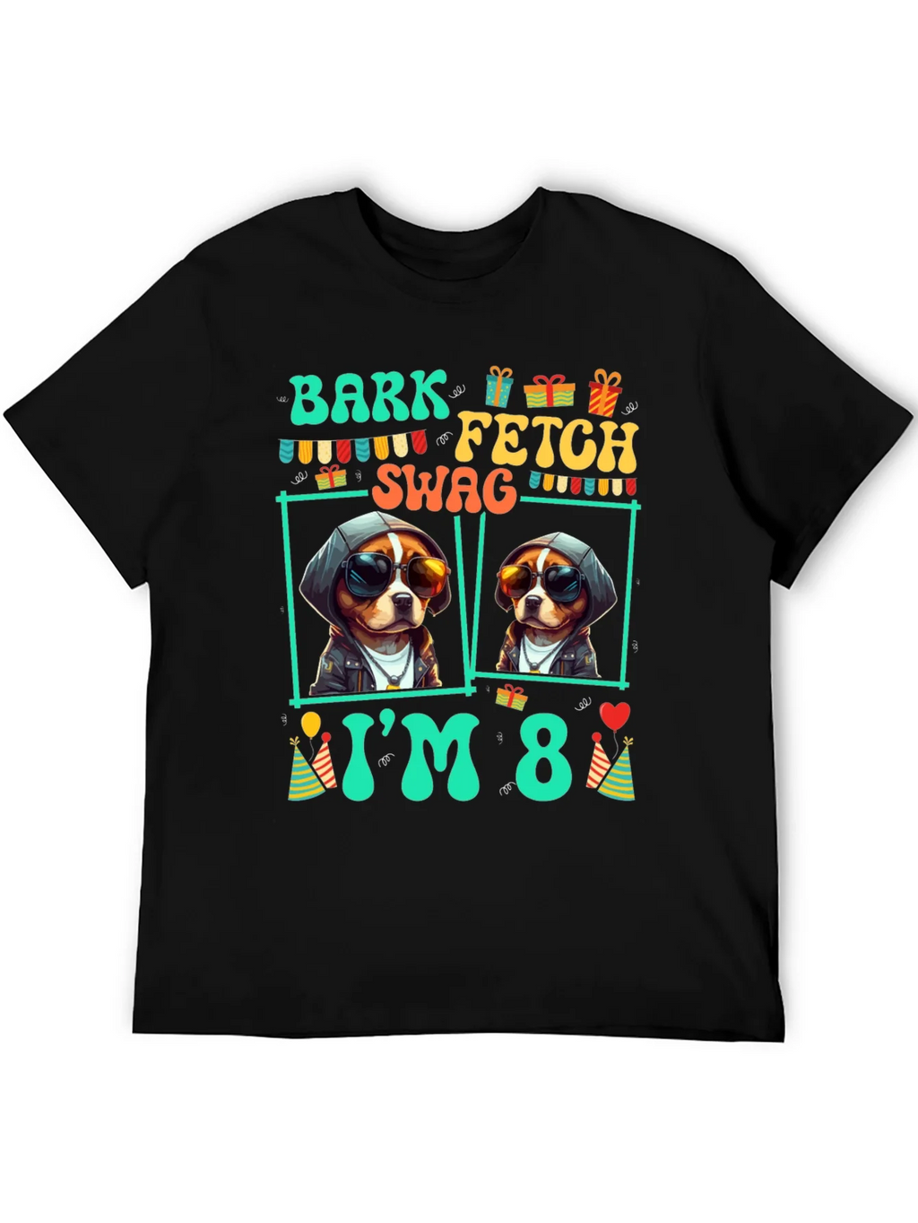 Bark Fetch Swag Im 8 Birthday Dog T-Shirt product image 3