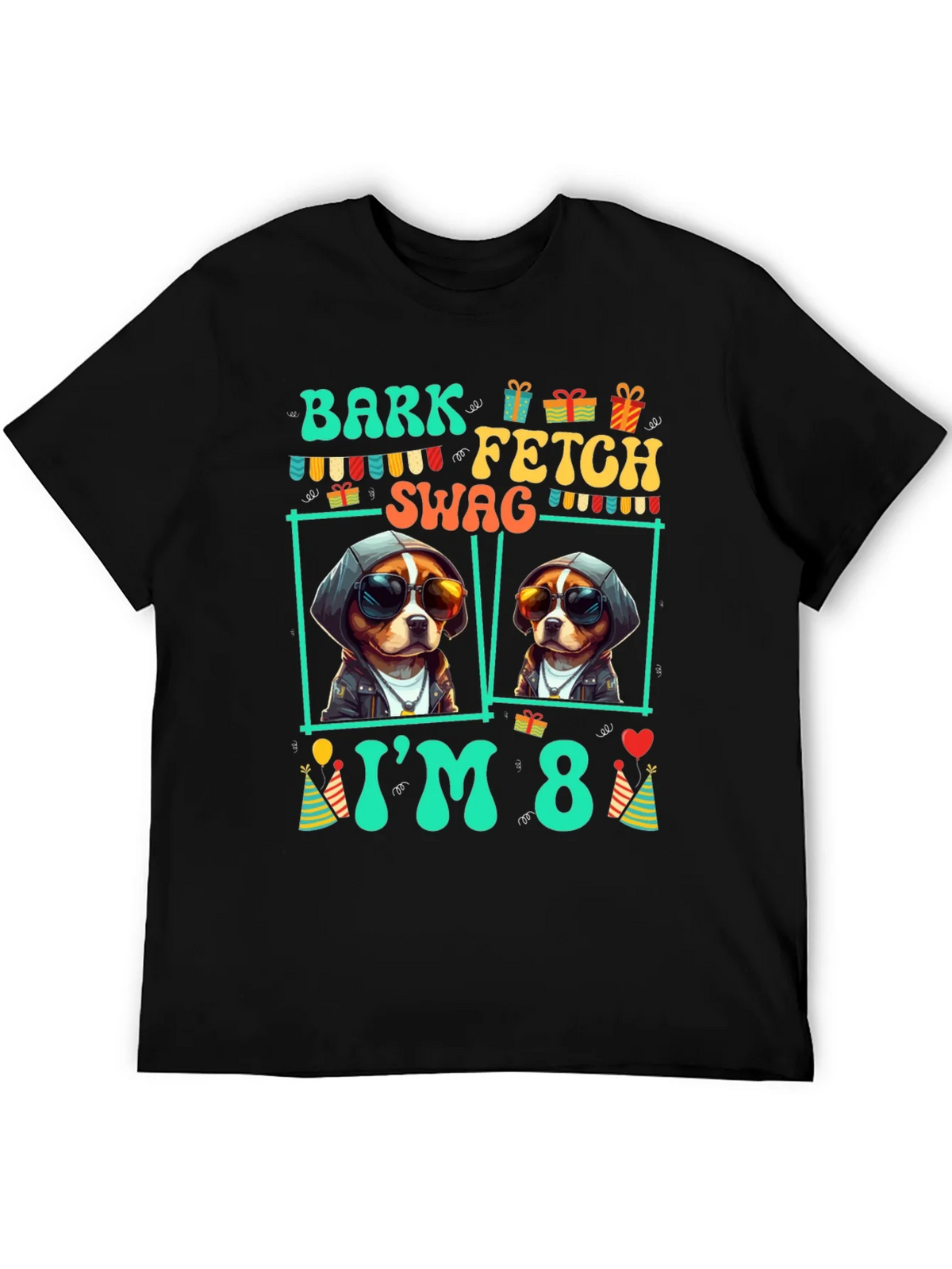 Bark Fetch Swag Im 8 Birthday Dog T-Shirt product image 3