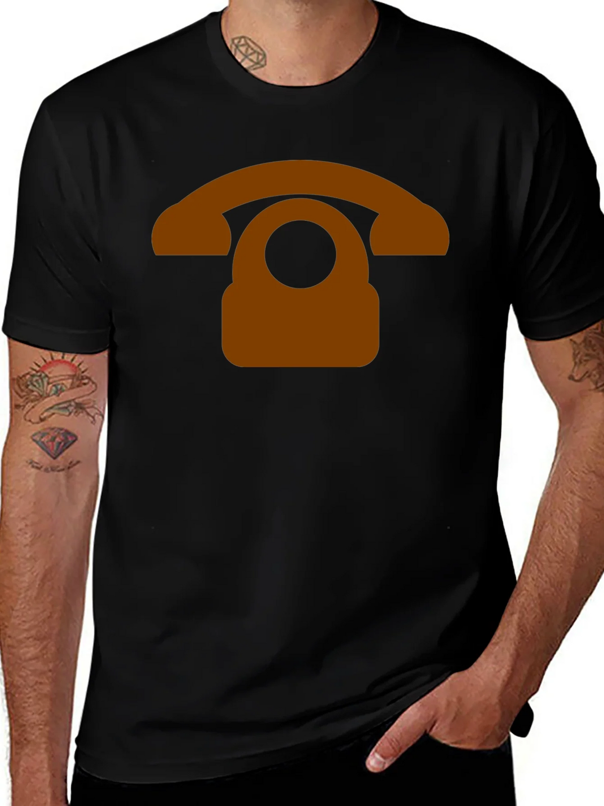 Retro Phone Graphic Tee - Classic Design product image 1