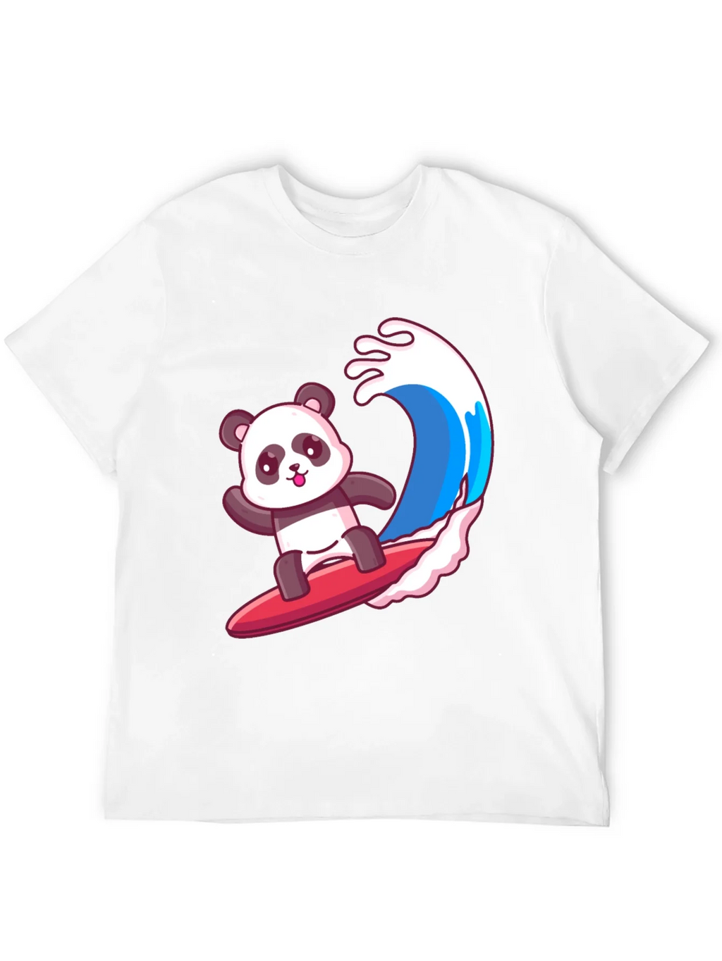 Surfing Panda Graphic Tee - Black Cotton Shirt product image 9