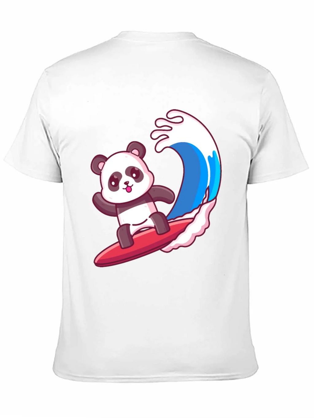 Surfing Panda Graphic Tee - Black Cotton Shirt product image 8
