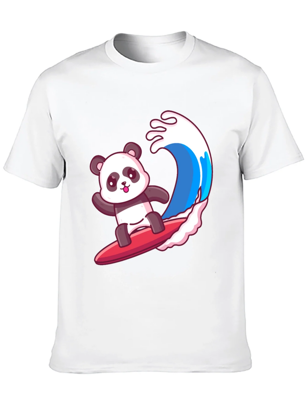 Surfing Panda Graphic Tee - Black Cotton Shirt product image 7