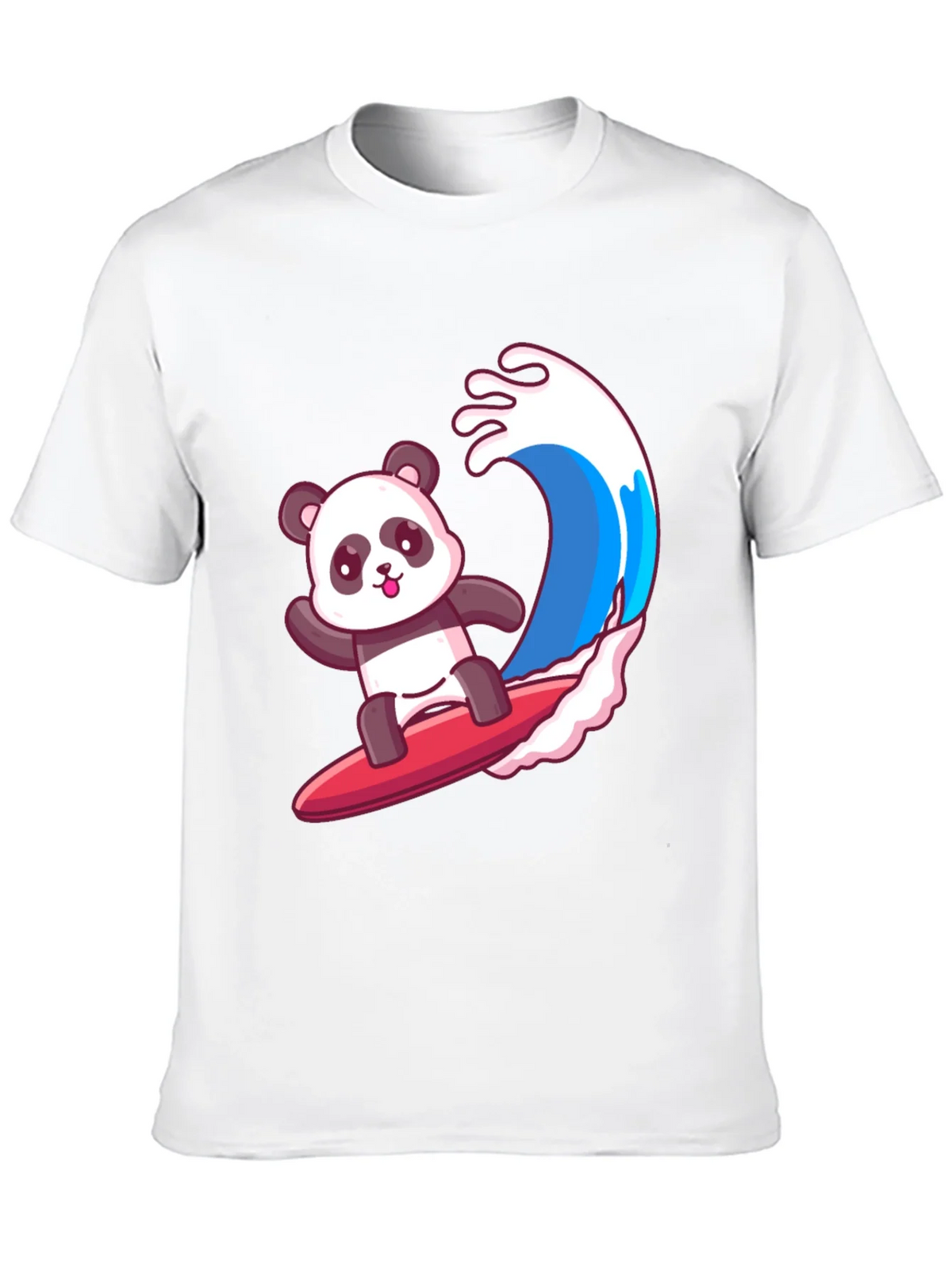 Surfing Panda Graphic Tee - Black Cotton Shirt product image 7