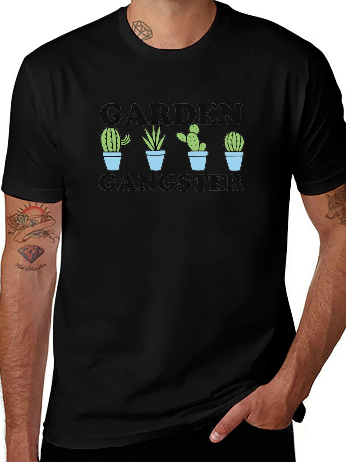 Garden Gangster Cactus Graphic T-Shirt product image 1