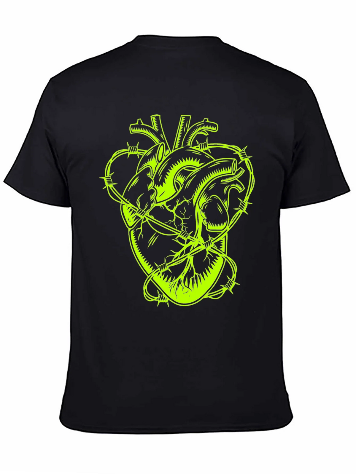 Barbed Wire Heart Graphic Tee - Black product image 4