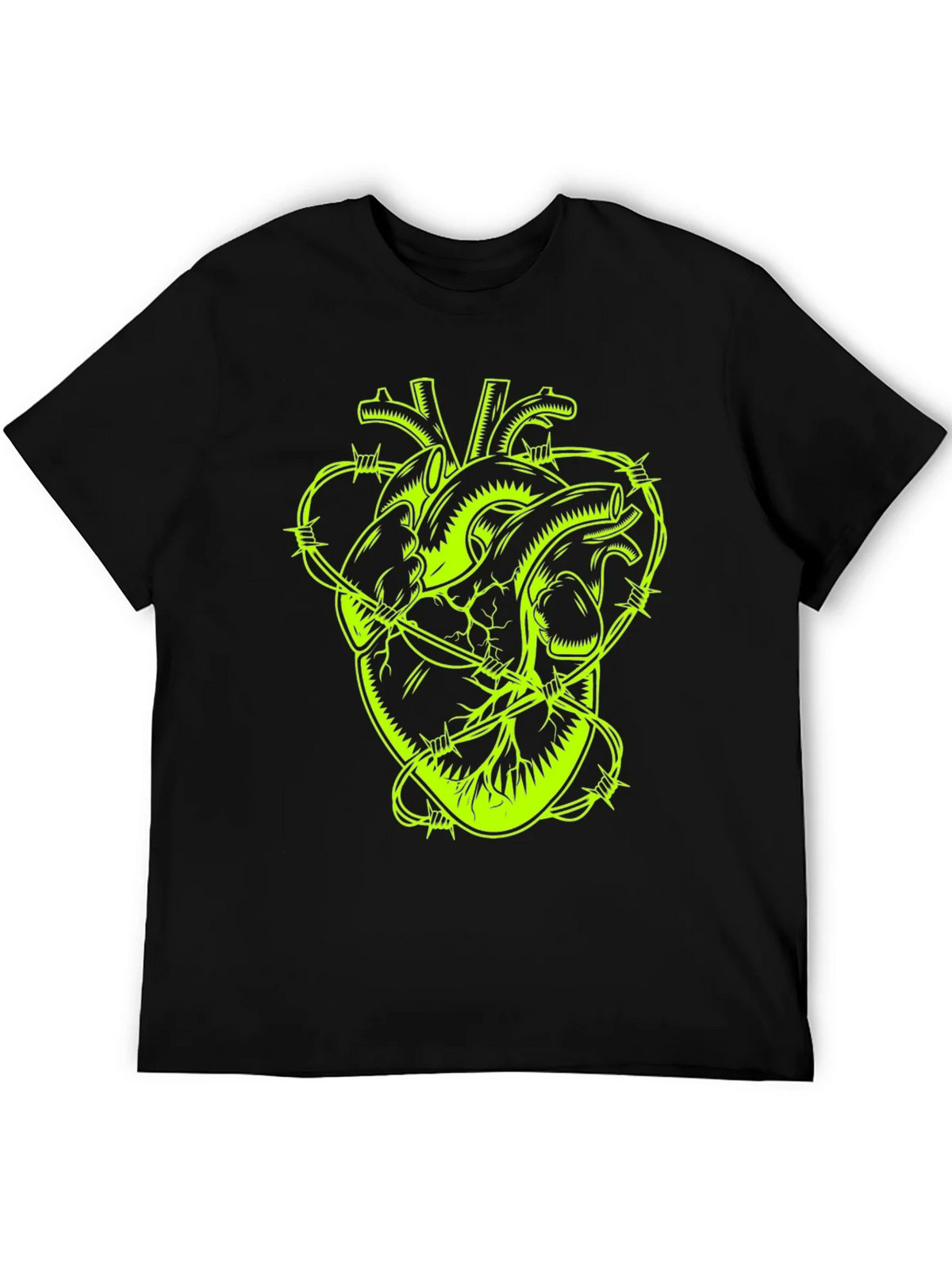 Barbed Wire Heart Graphic Tee - Black product image 5