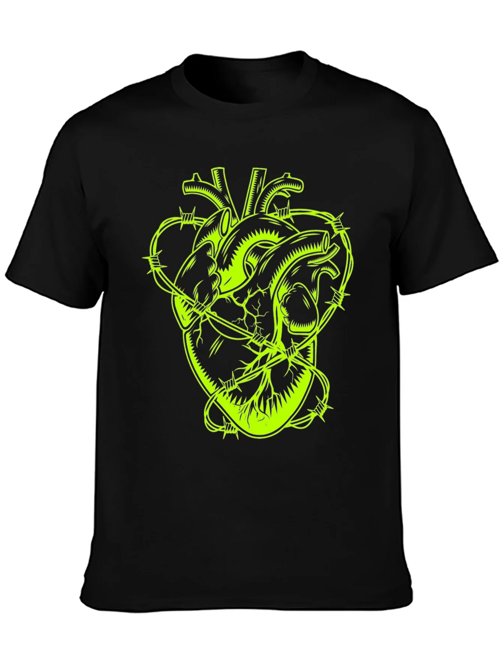 Barbed Wire Heart Graphic Tee - Black product image 3