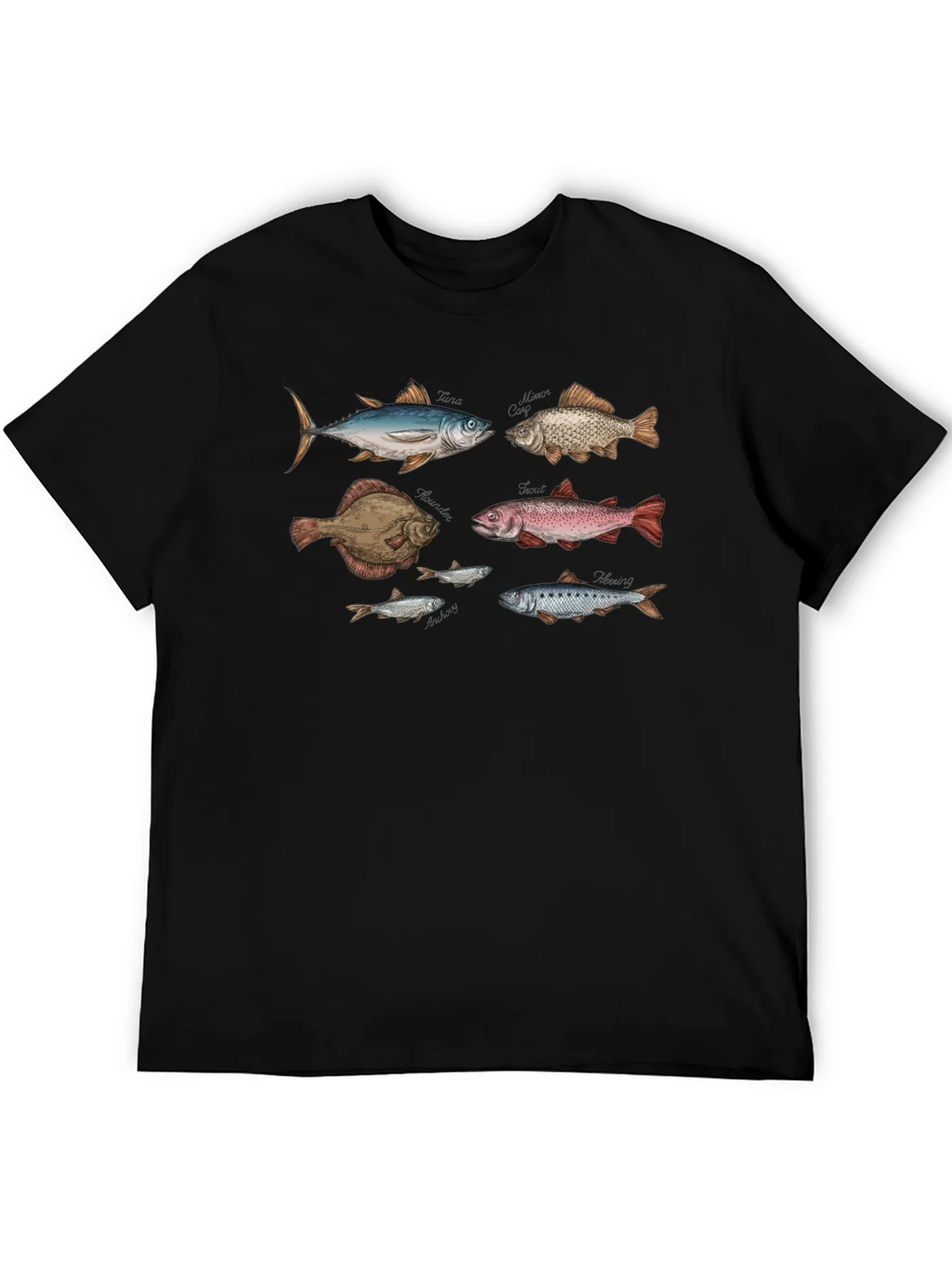 Fish Print Black T-Shirt product image 4