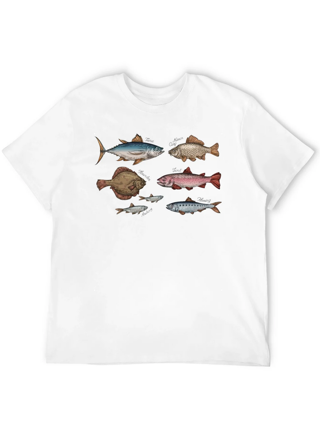 Fish Print Black T-Shirt product image 9