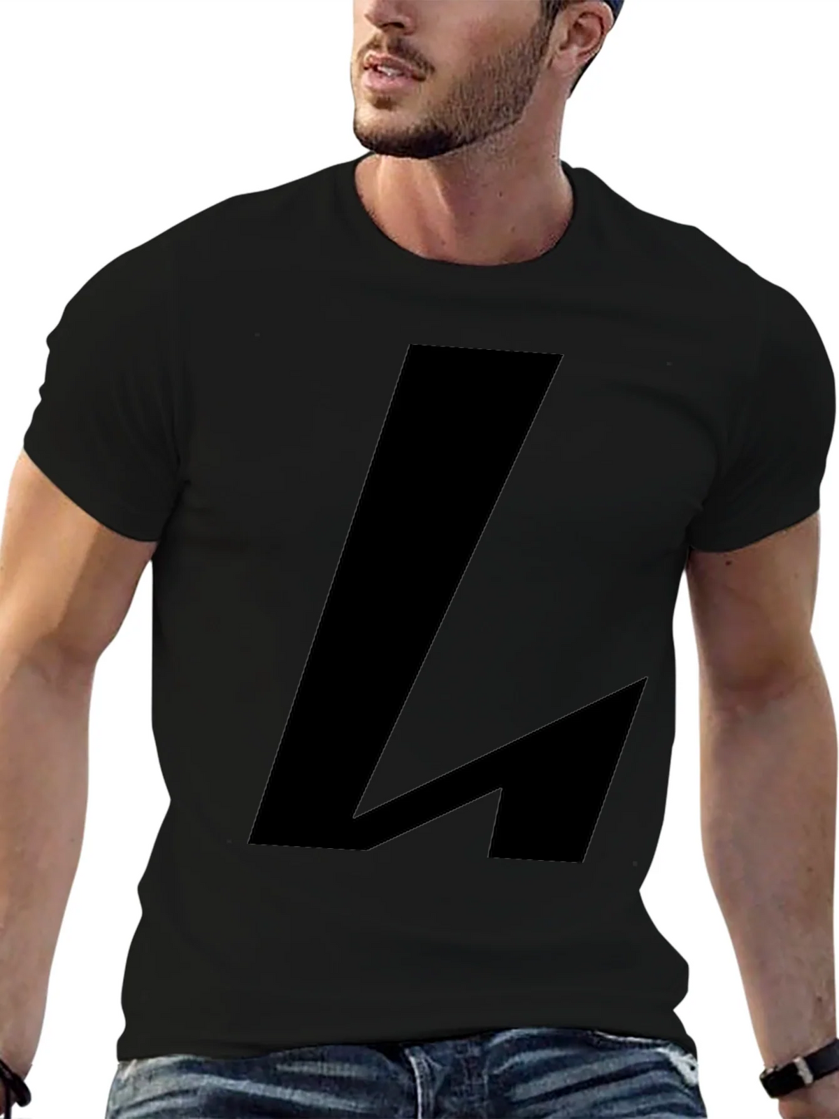 Bold Black L Graphic Tee product image 5