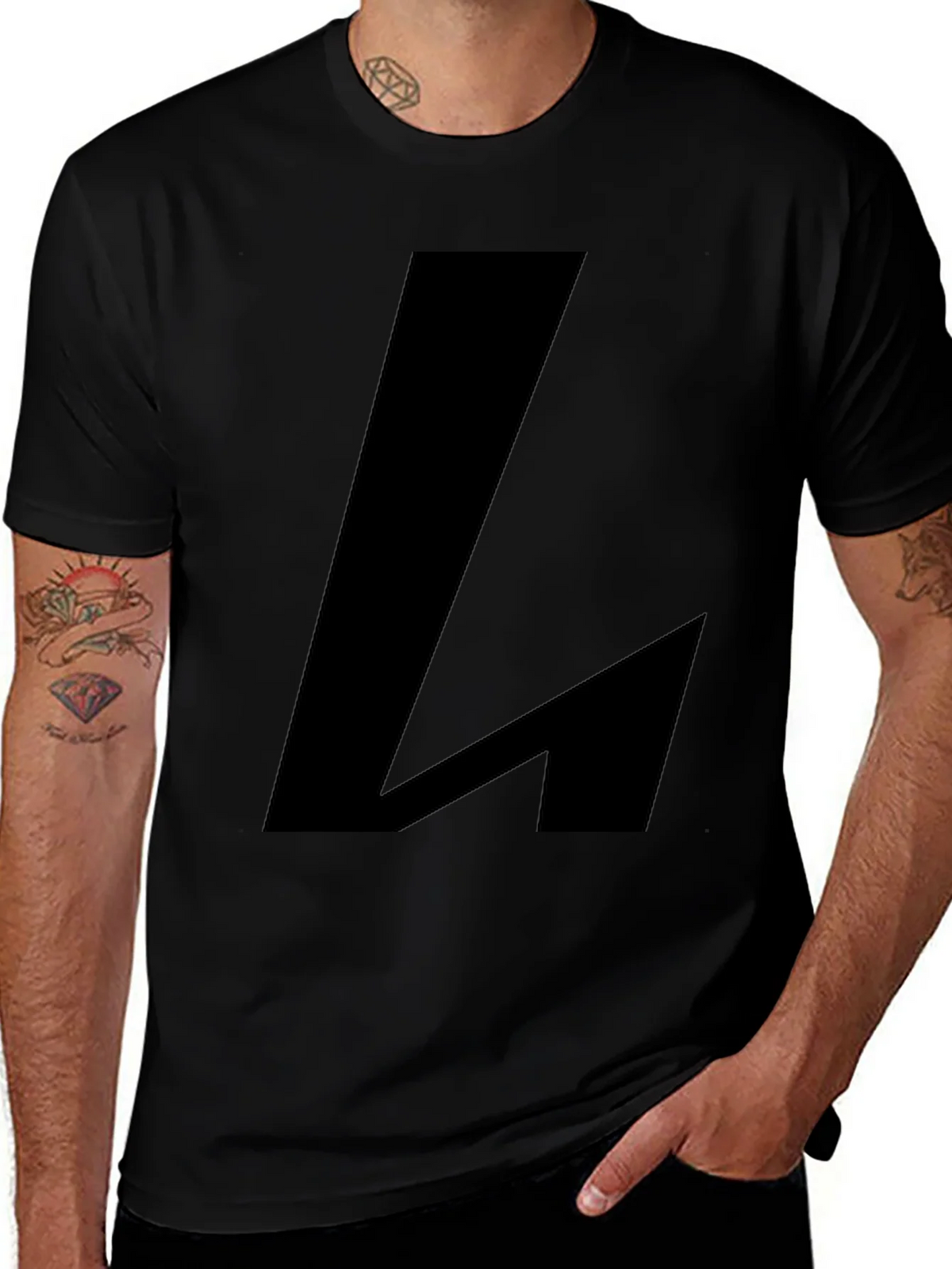 Bold Black L Graphic Tee product image 1