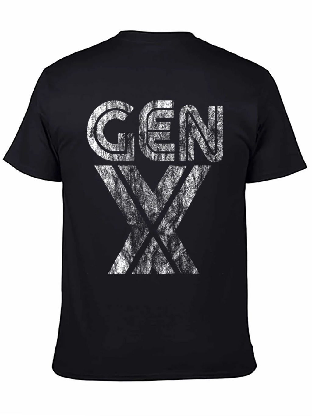 Gen X Distressed Graphic T-Shirt - Black product image 4